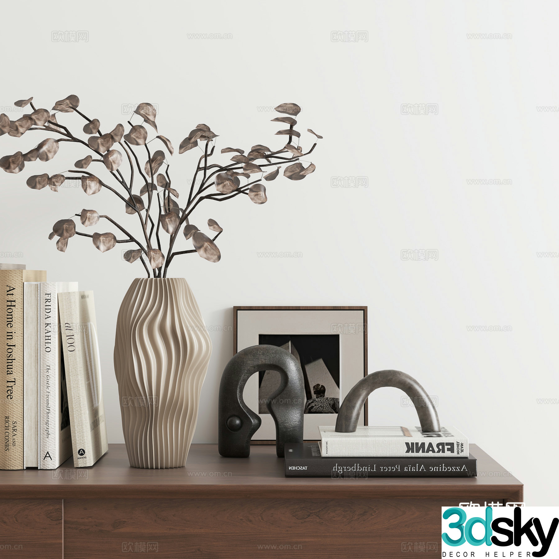 Wasabi style retro ornament 3d model