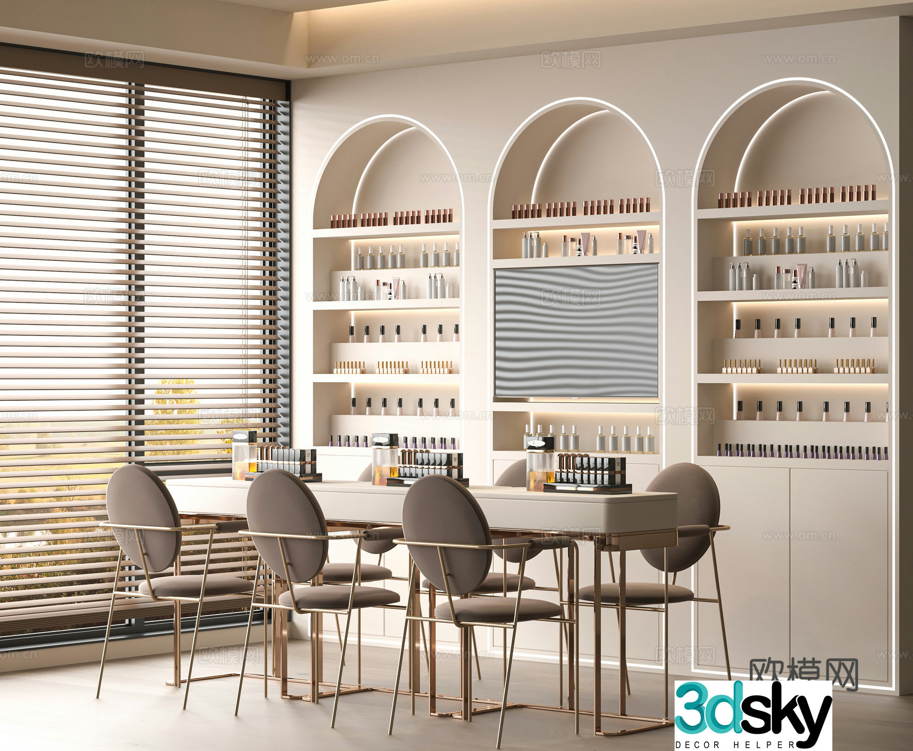 Modern nail salon 3d model