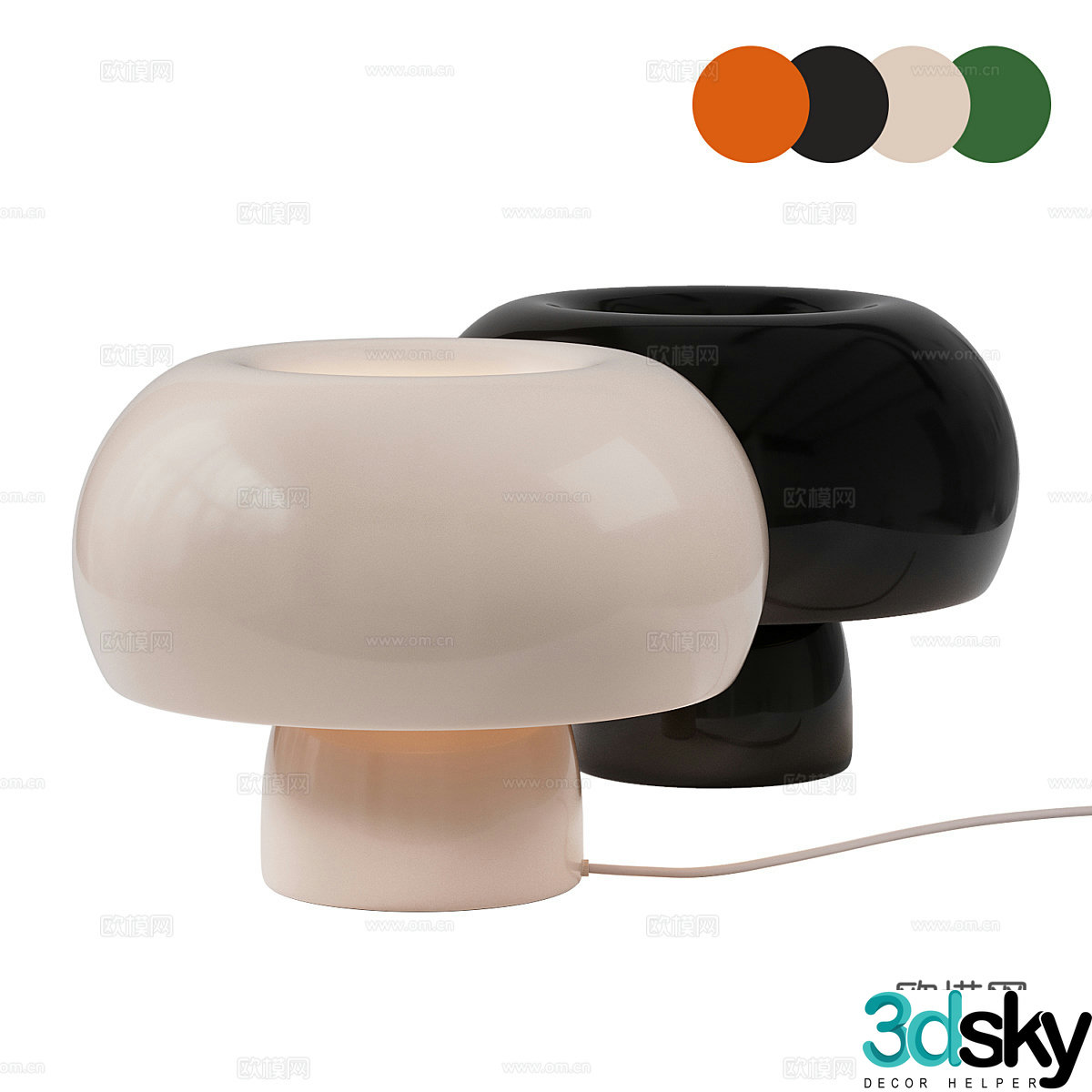 Modern Italian minimalist Favius â€‹â€‹desk lamp 3d model