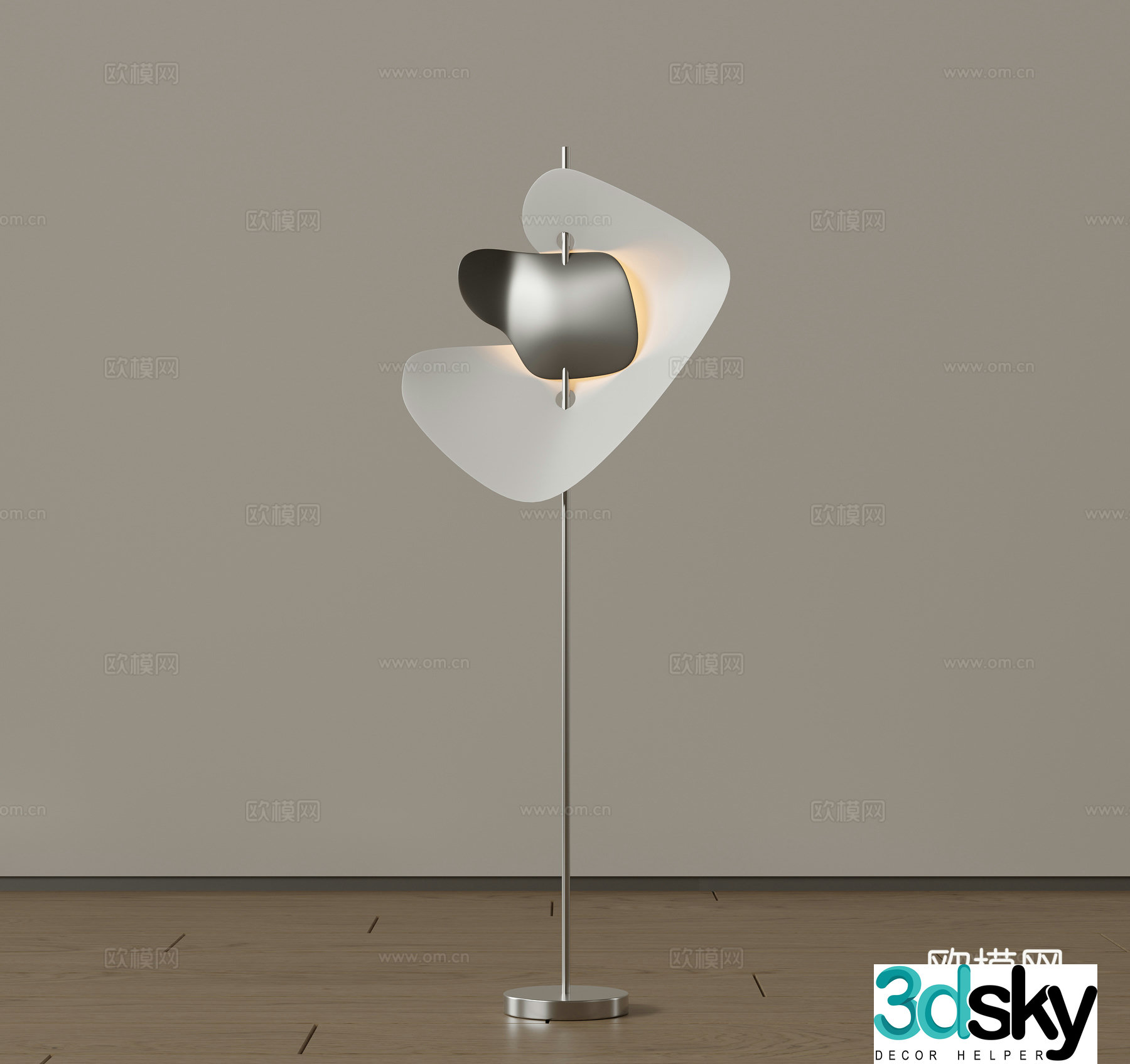 Modern medieval floor lamp Minimalist floor lamp Italian floor lamp Art floor lamp Creamy wind fall 3D model