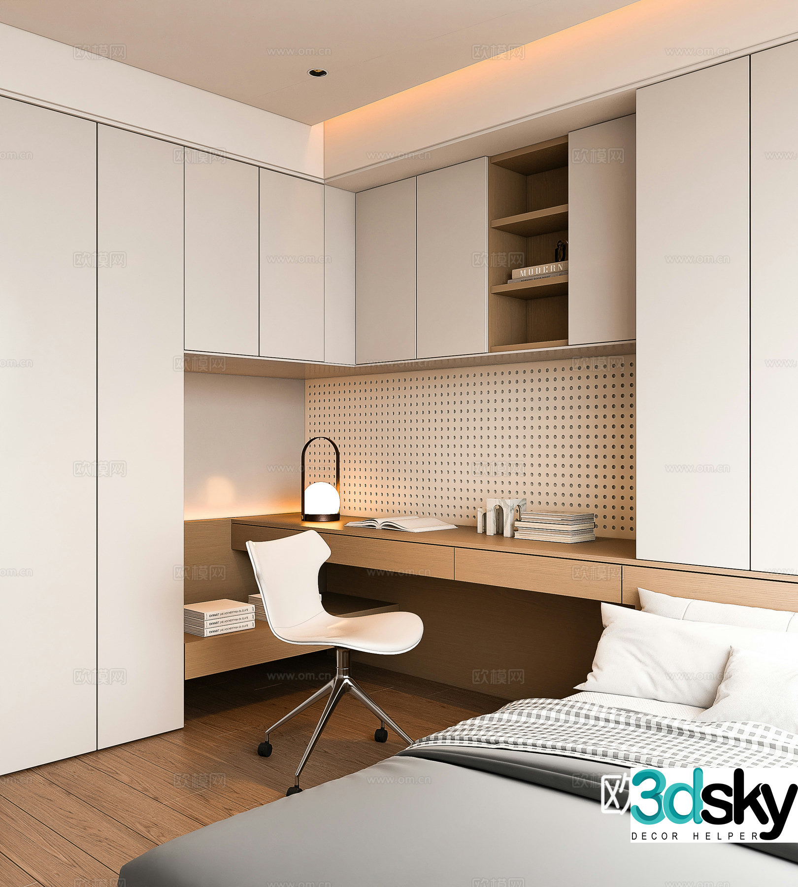 Tatami bedroom modern bedroom children’s room modern study 3d model