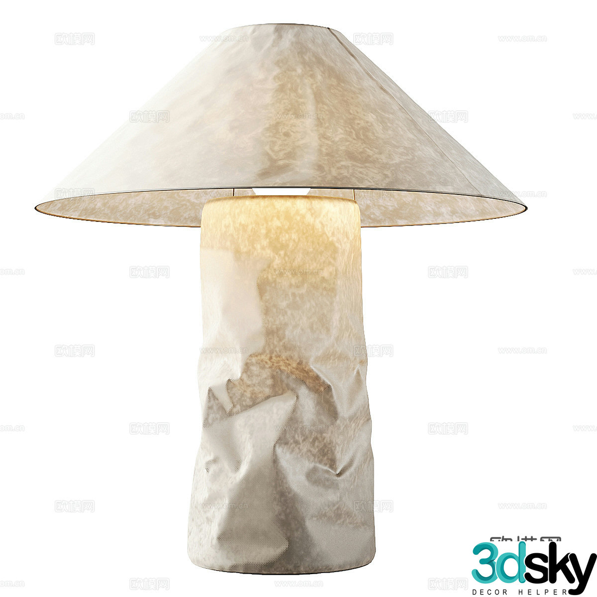 New Chinese style Ampe paper lantern 3D model