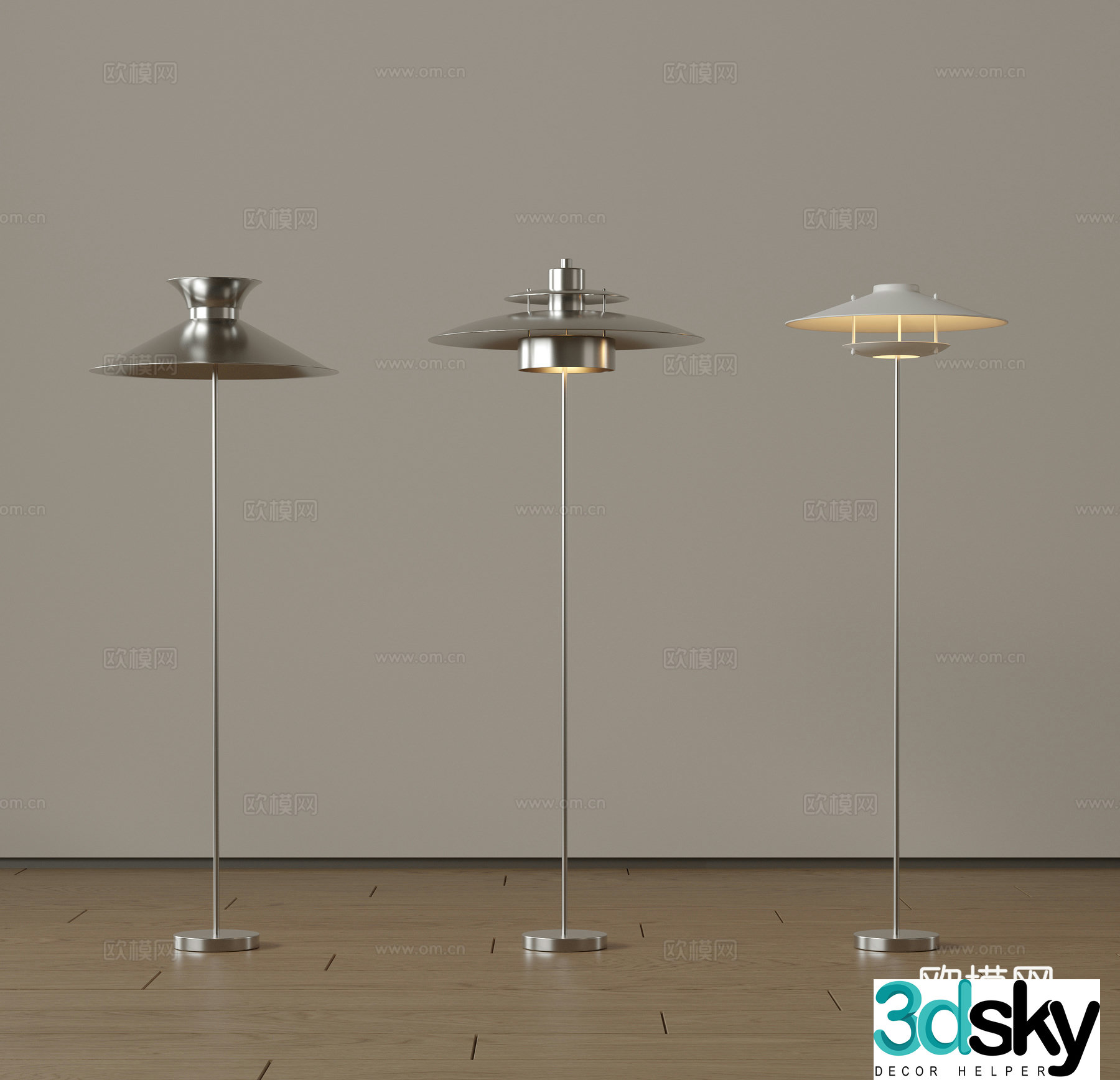 Modern medieval floor lamp Minimalist floor lamp Italian floor lamp Art floor lamp Creamy wind fall 3D model