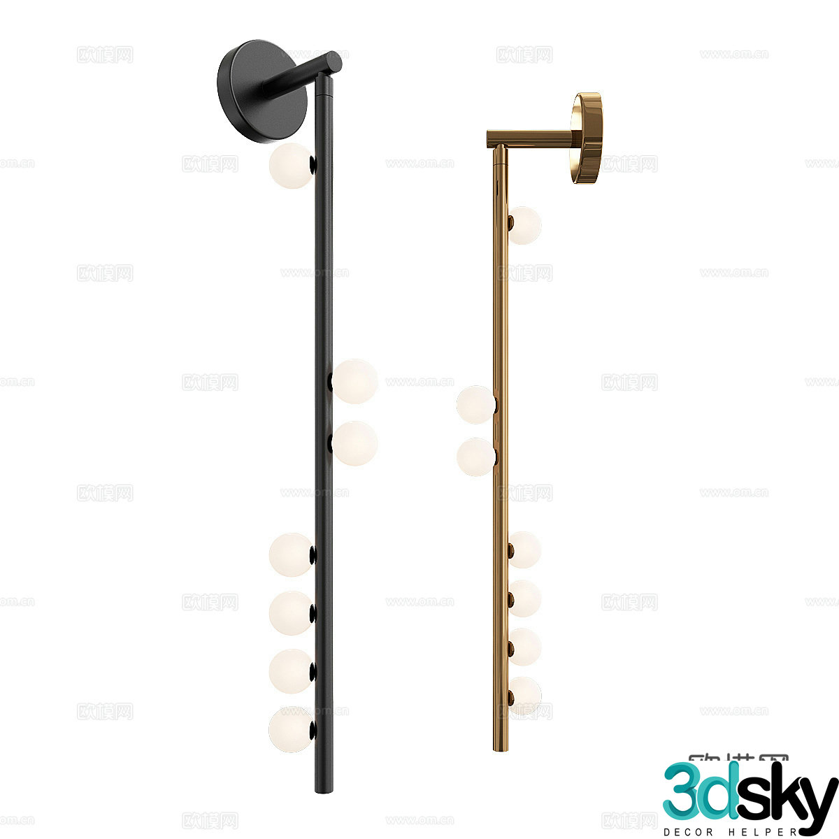 Modern light luxury minimalist decorative wall lamp 3D model