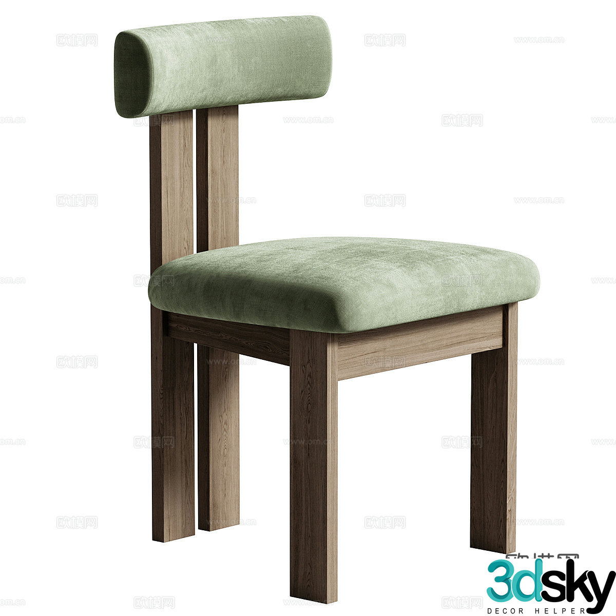 New Chinese style Wasabi Loki dining chair 3D model