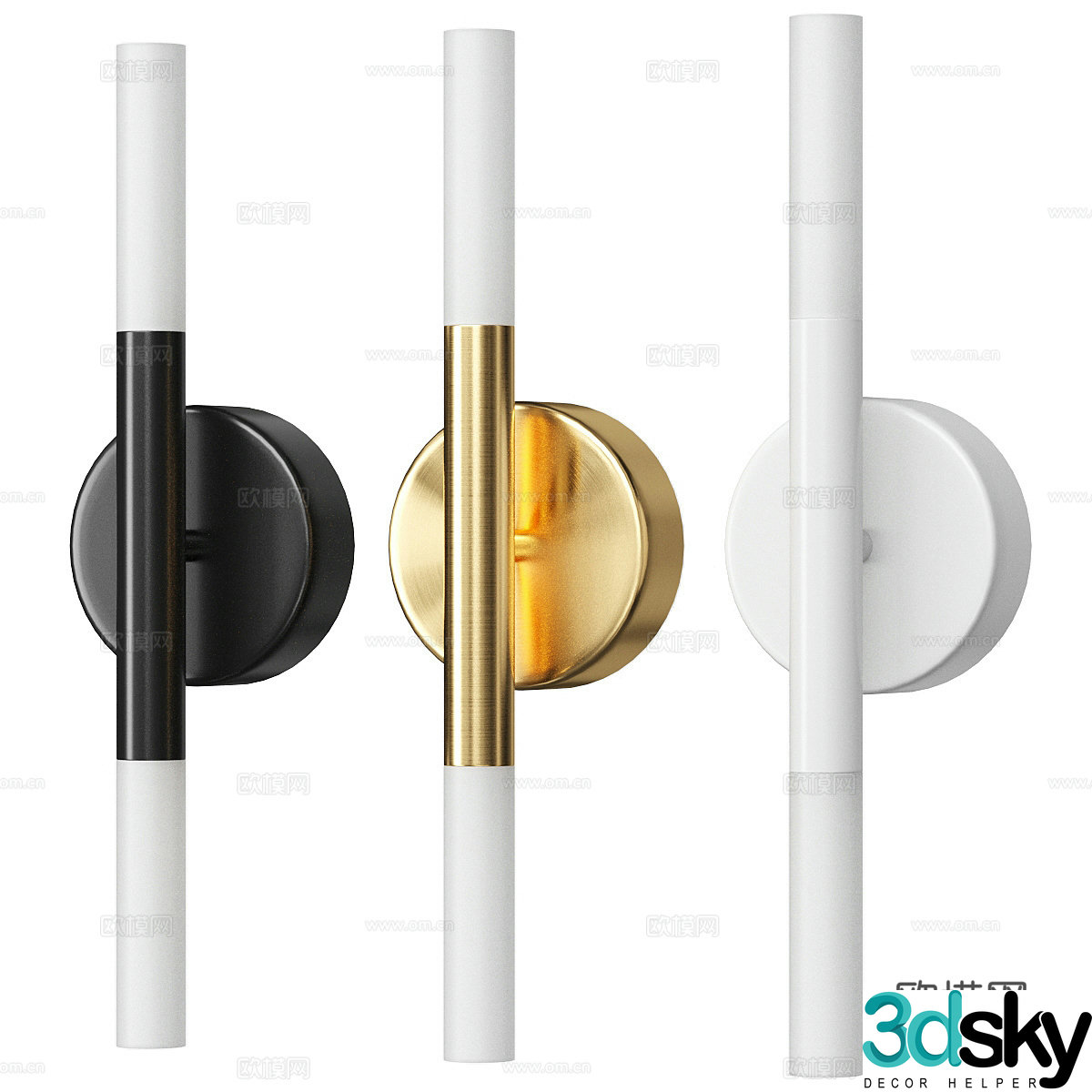 Modern minimalist wall lamp 3d model