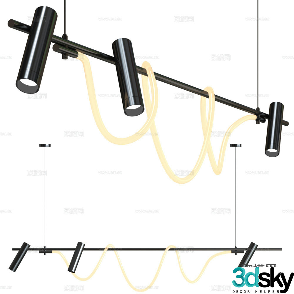 Minimalist chandelier Modern chandelier 3d model