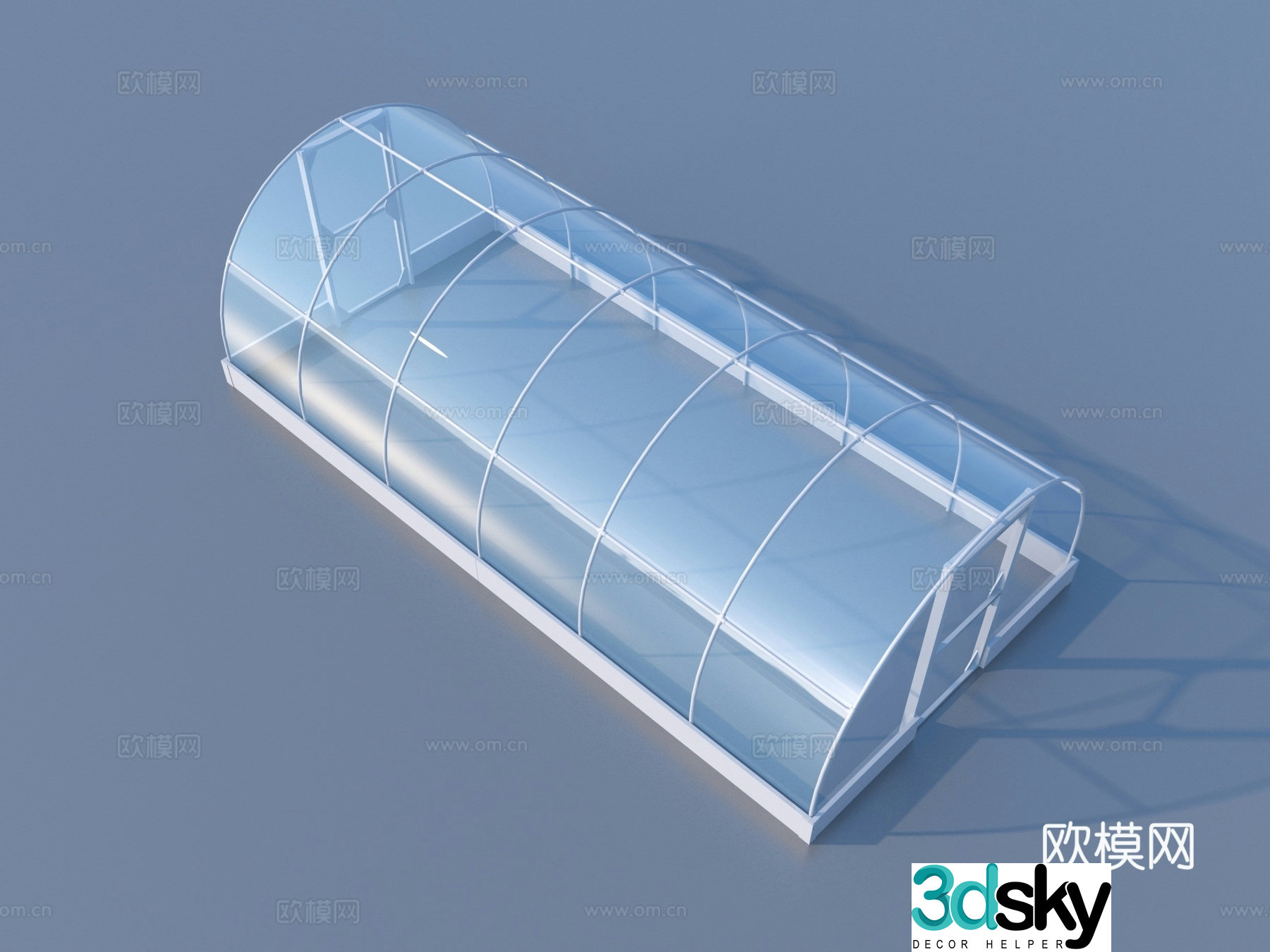 Greenhouse Glass House Glass Daylighting Top 3D Model