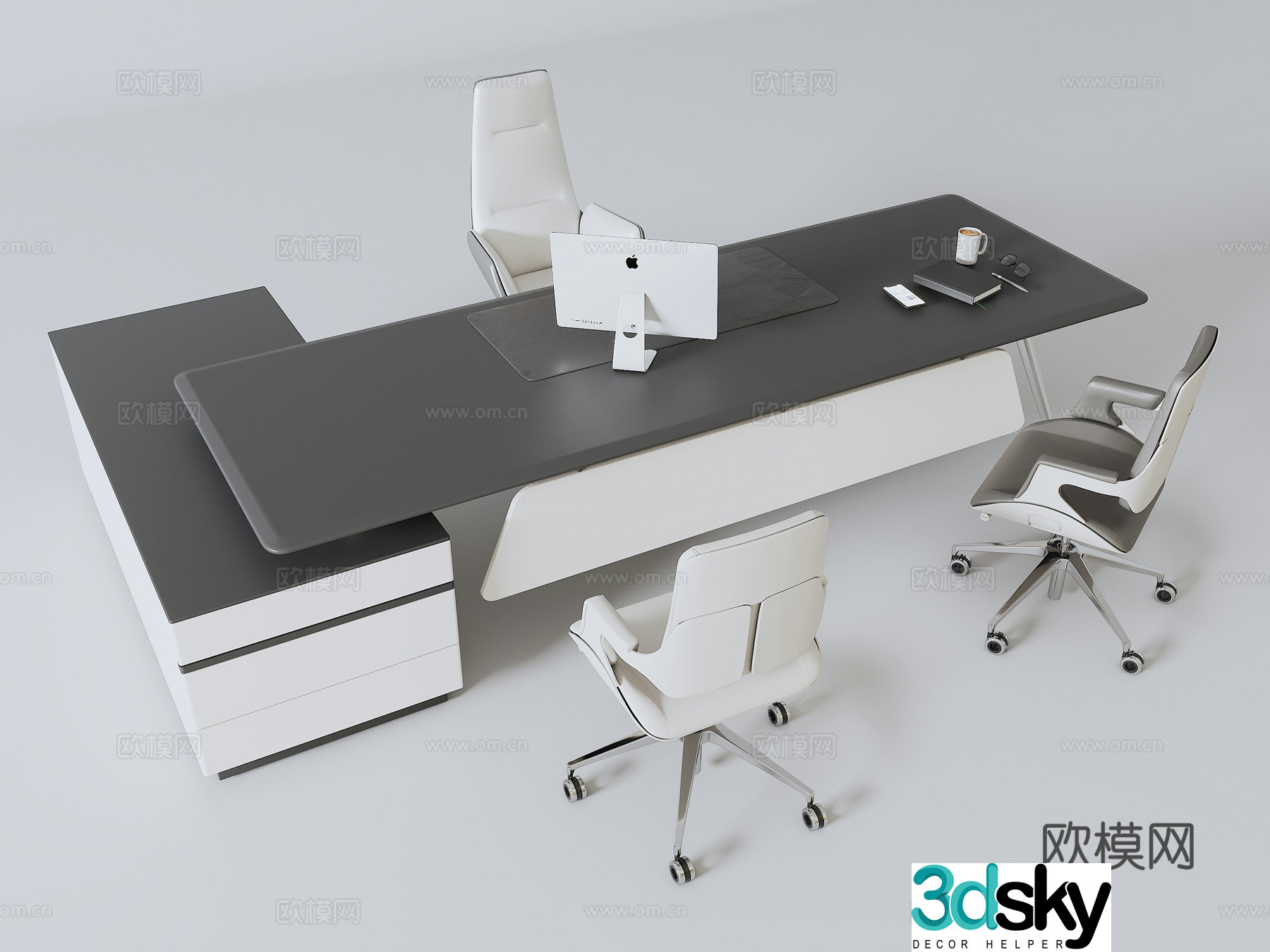 Manager desk 3d model