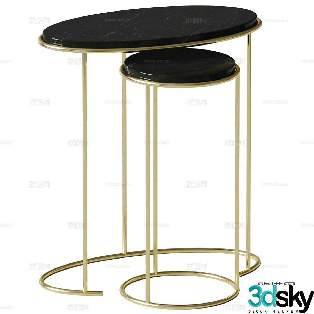 Modern light luxury Vibieffe side 3D model