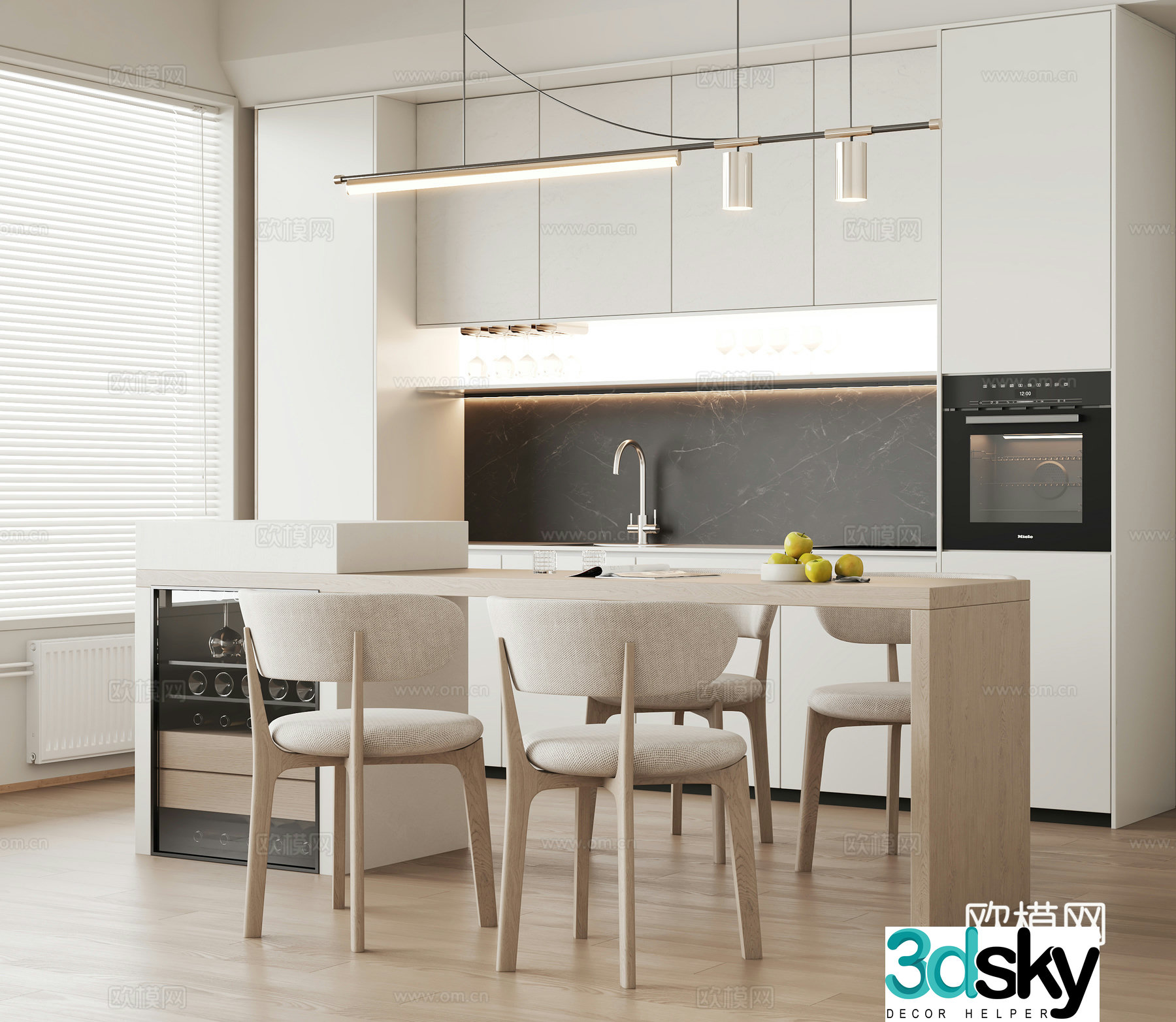 Modern restaurant 3d model