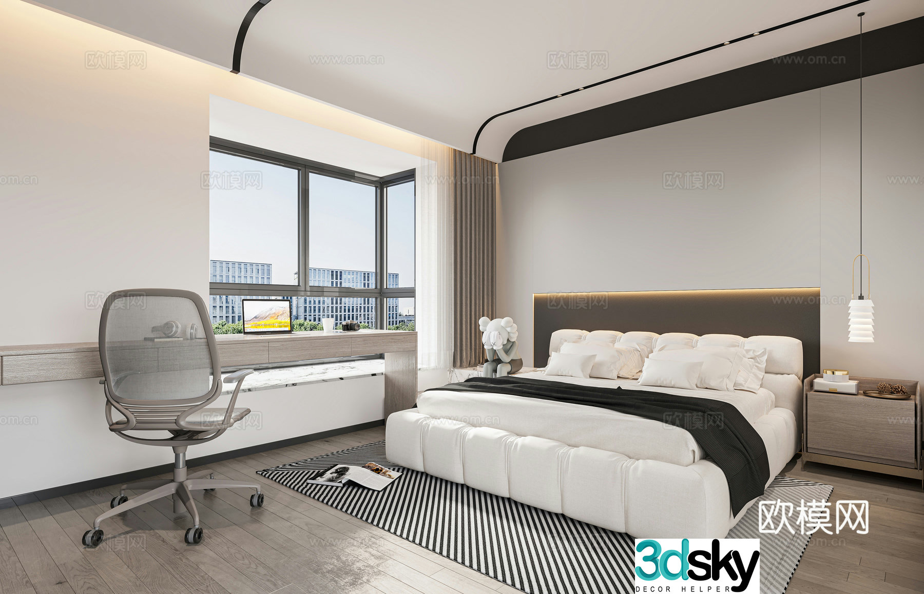 Modern bedroom 3d model