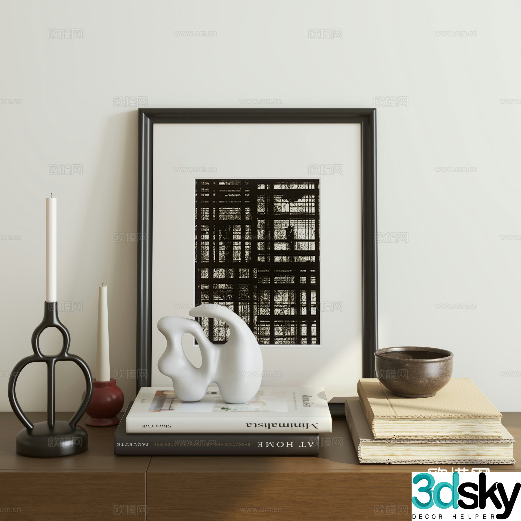 Modern medieval ornaments 3D model