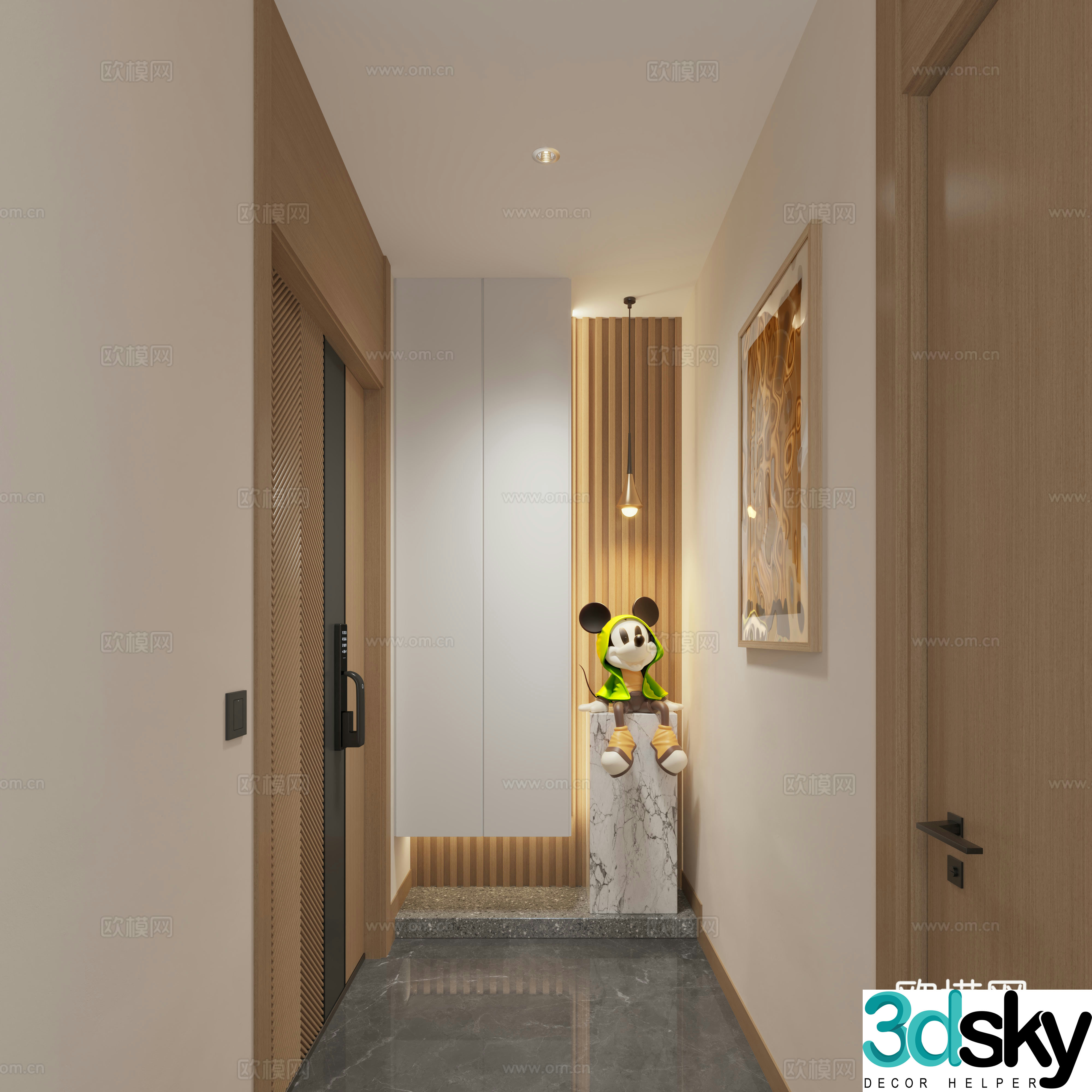 Modern entrance entrance 3D model