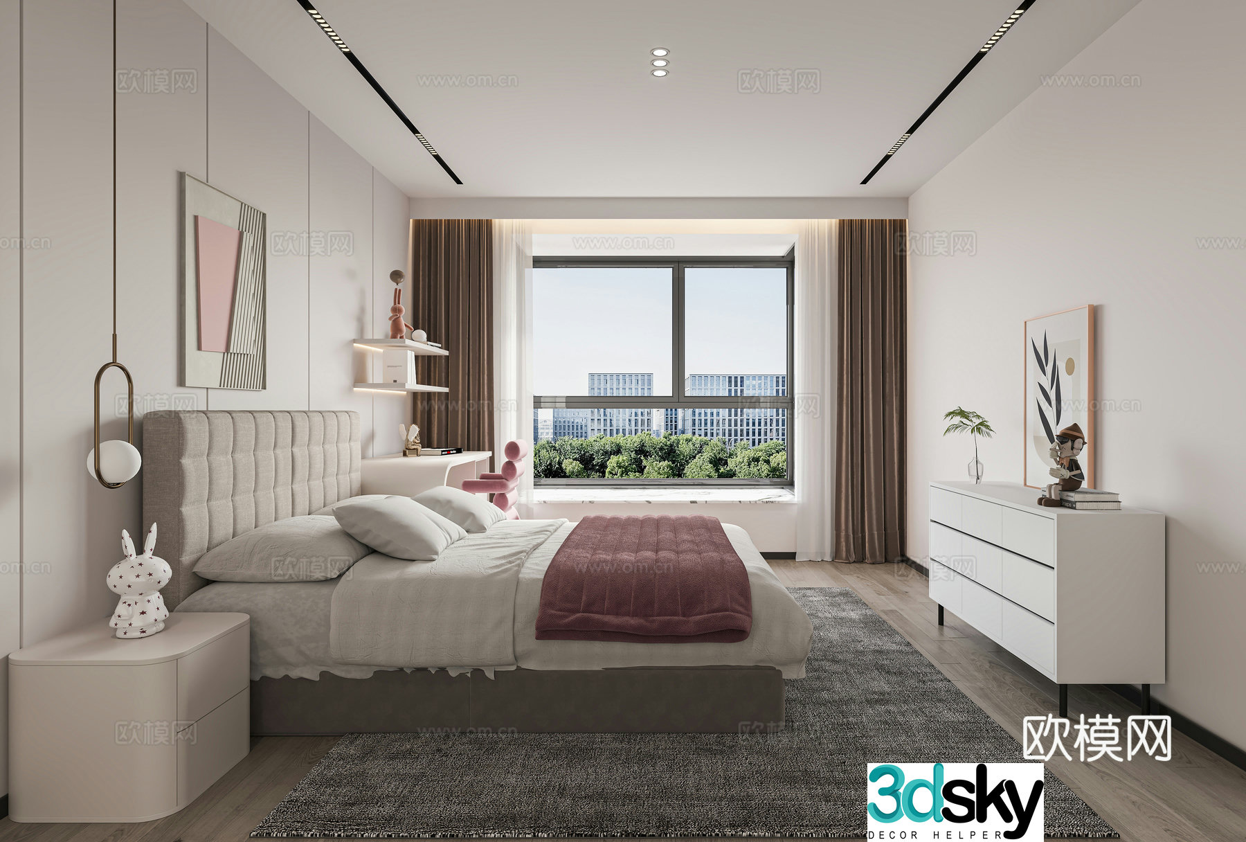 Modern daughter room 3d model