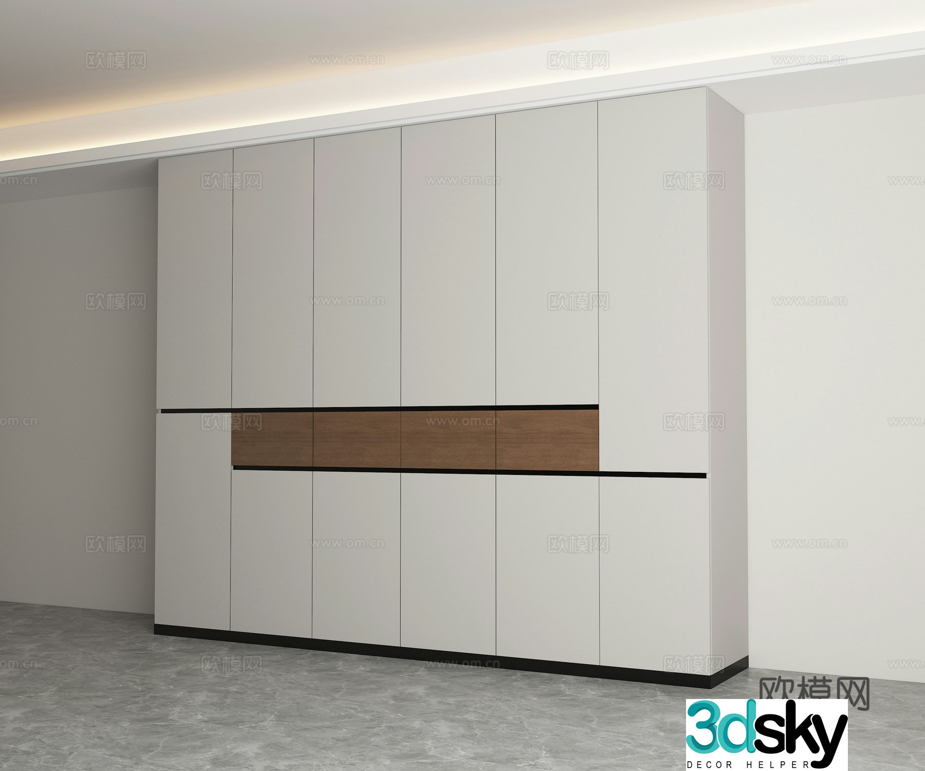 Modern minimalist wardrobe 3d model