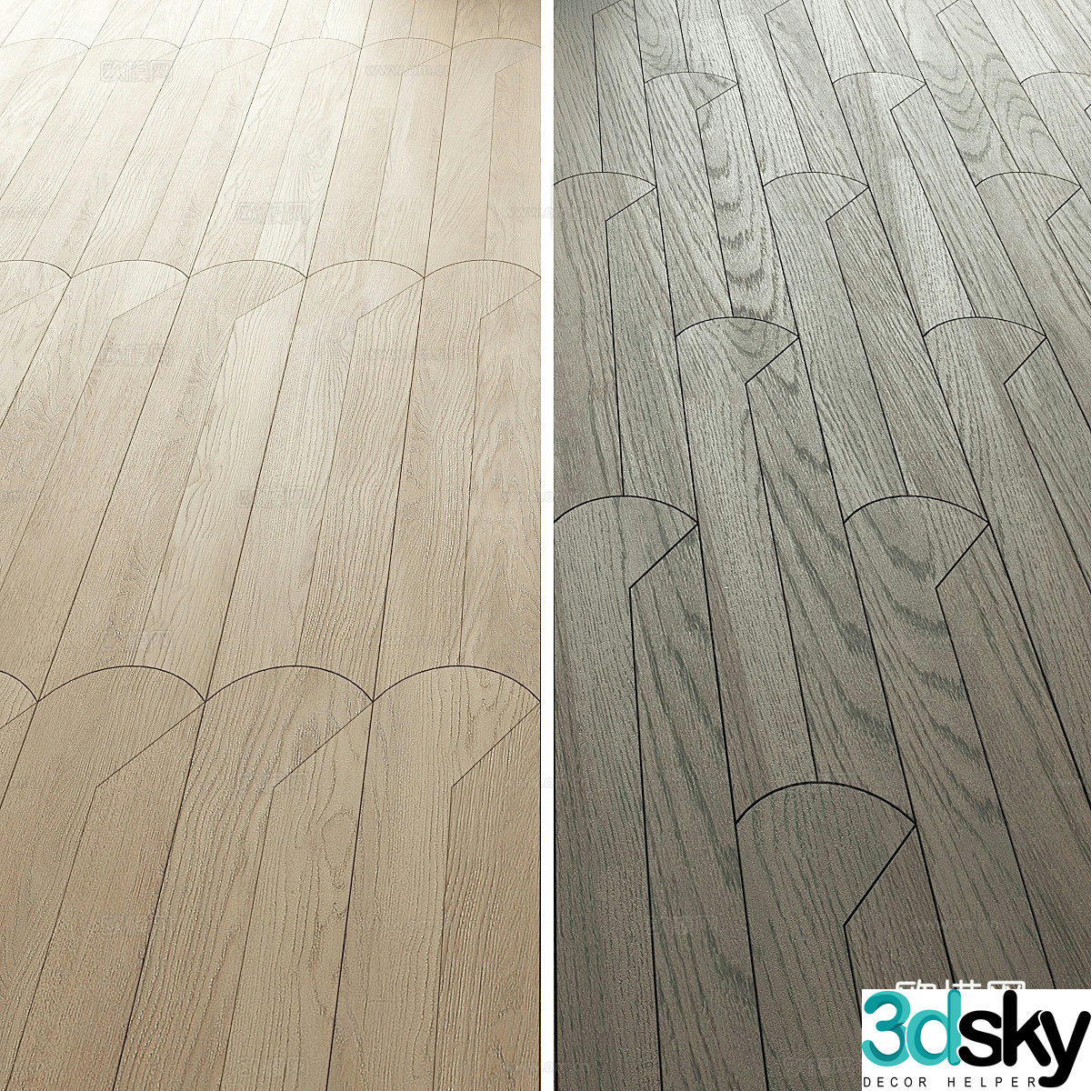 Wood floor parquet floor laminate floor solid wood floor 3d model