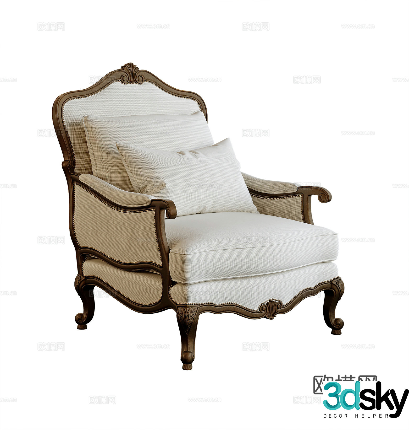 American casual chair 3d model
