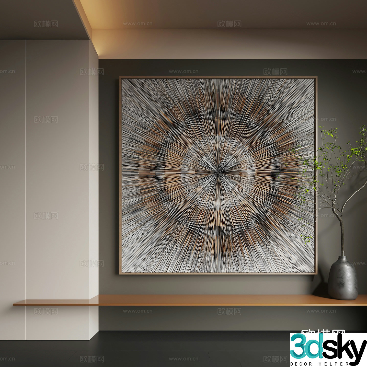 Modern abstract hanging paintings Modern Italian hanging paintings Modern light luxury hanging paintings 3D model