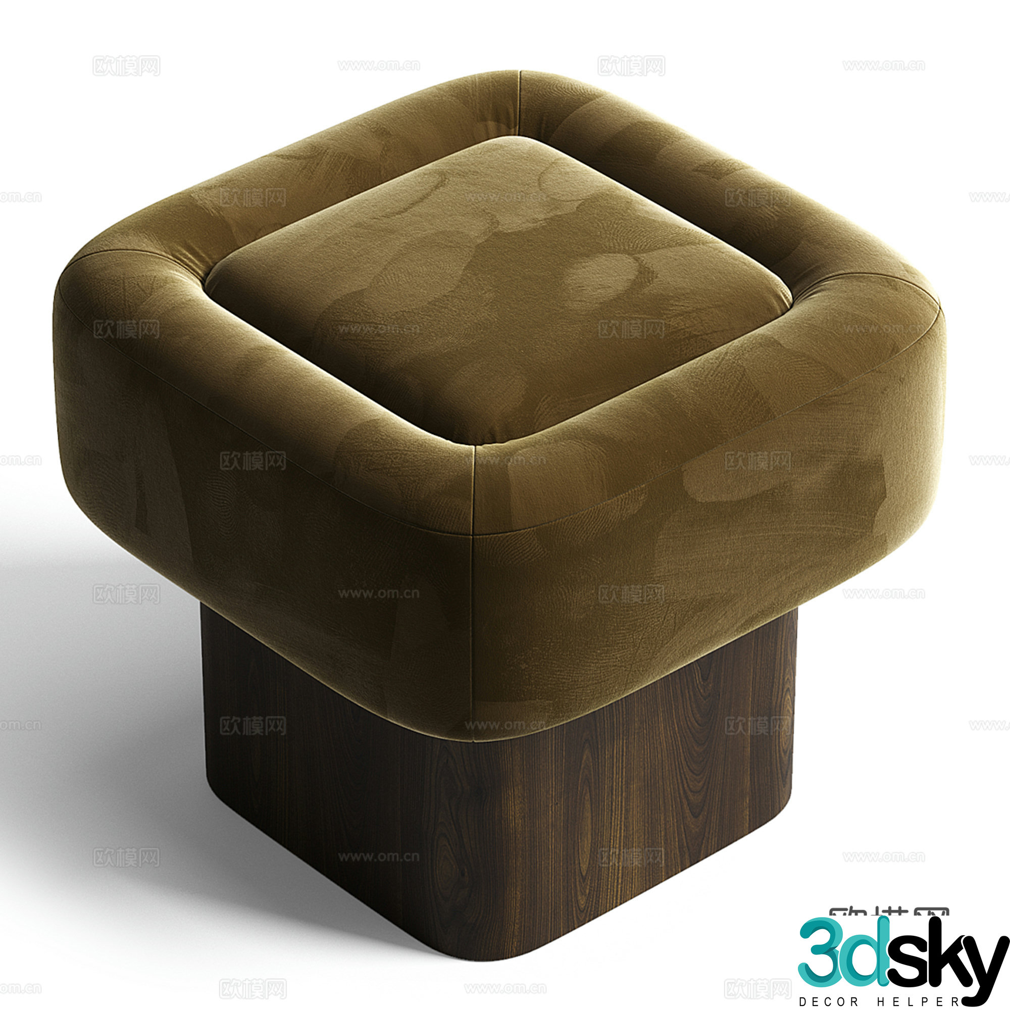 Modern sofa stool low stool dressing stool 3d model