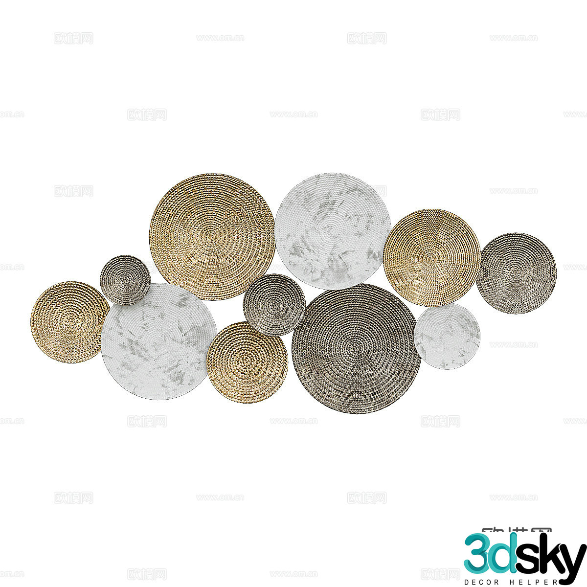 New Chinese style wall decoration pendant 3D model