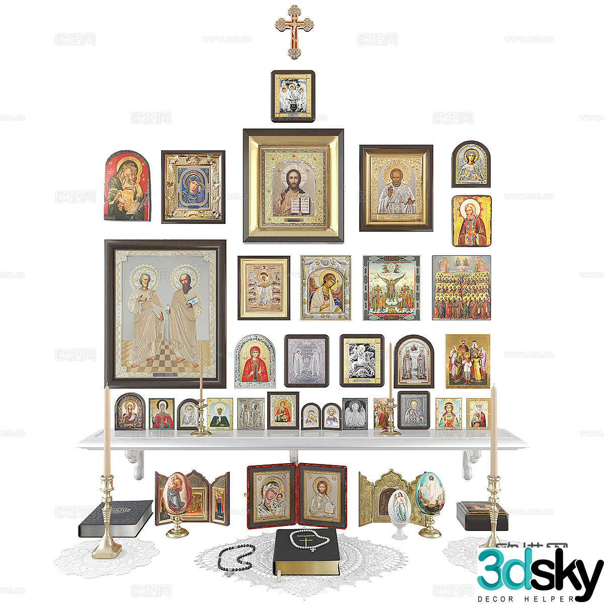 Religious Ornaments Christian Bible 3d Model