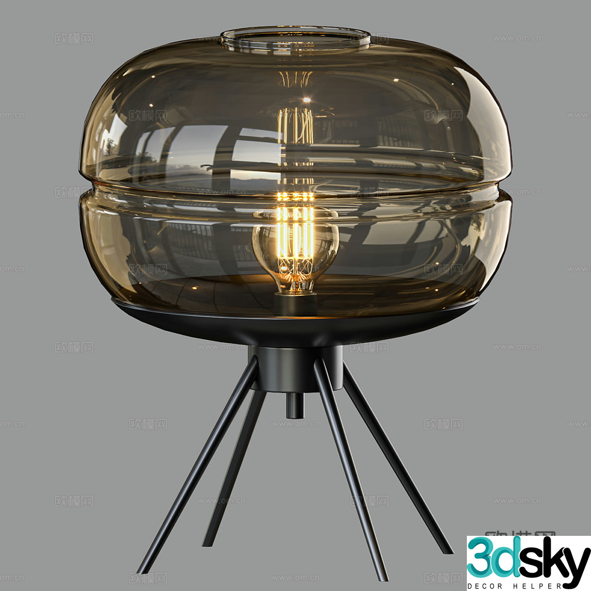 Modern simple desk lamp Table lamp Simple desk lamp Glass desk lamp Lamp 3D model