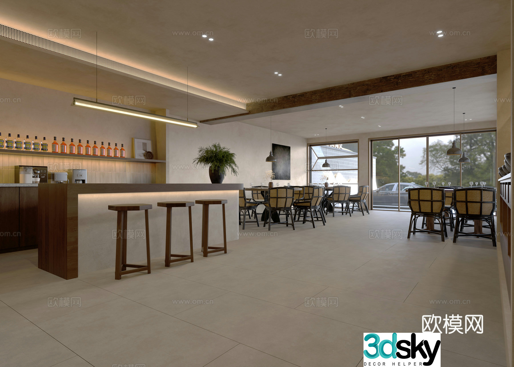 3D model of Wabihaha B&B Hall