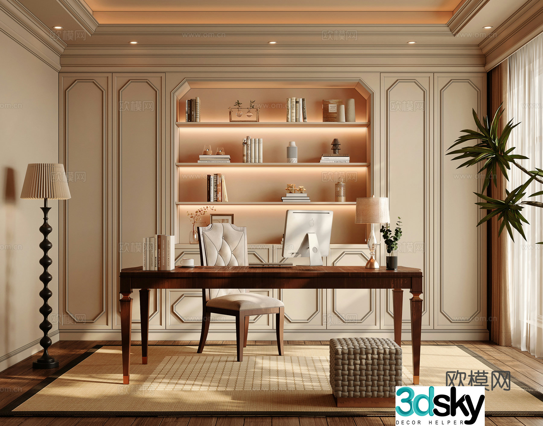 American study 3D model