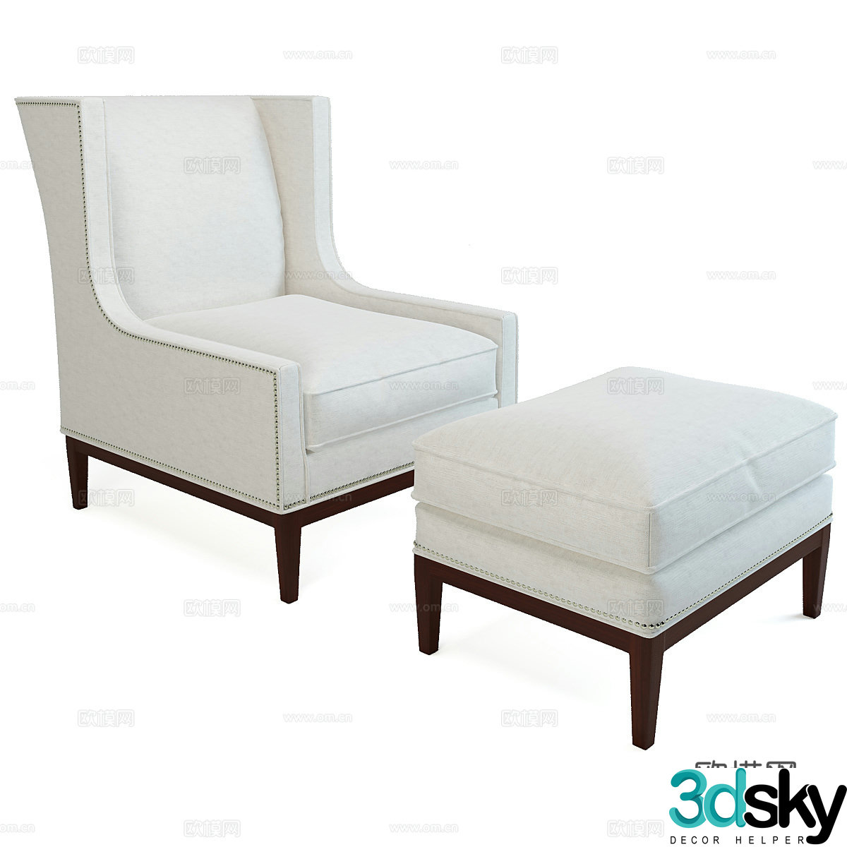 Pearson Diane Wing Chair 3D Model
