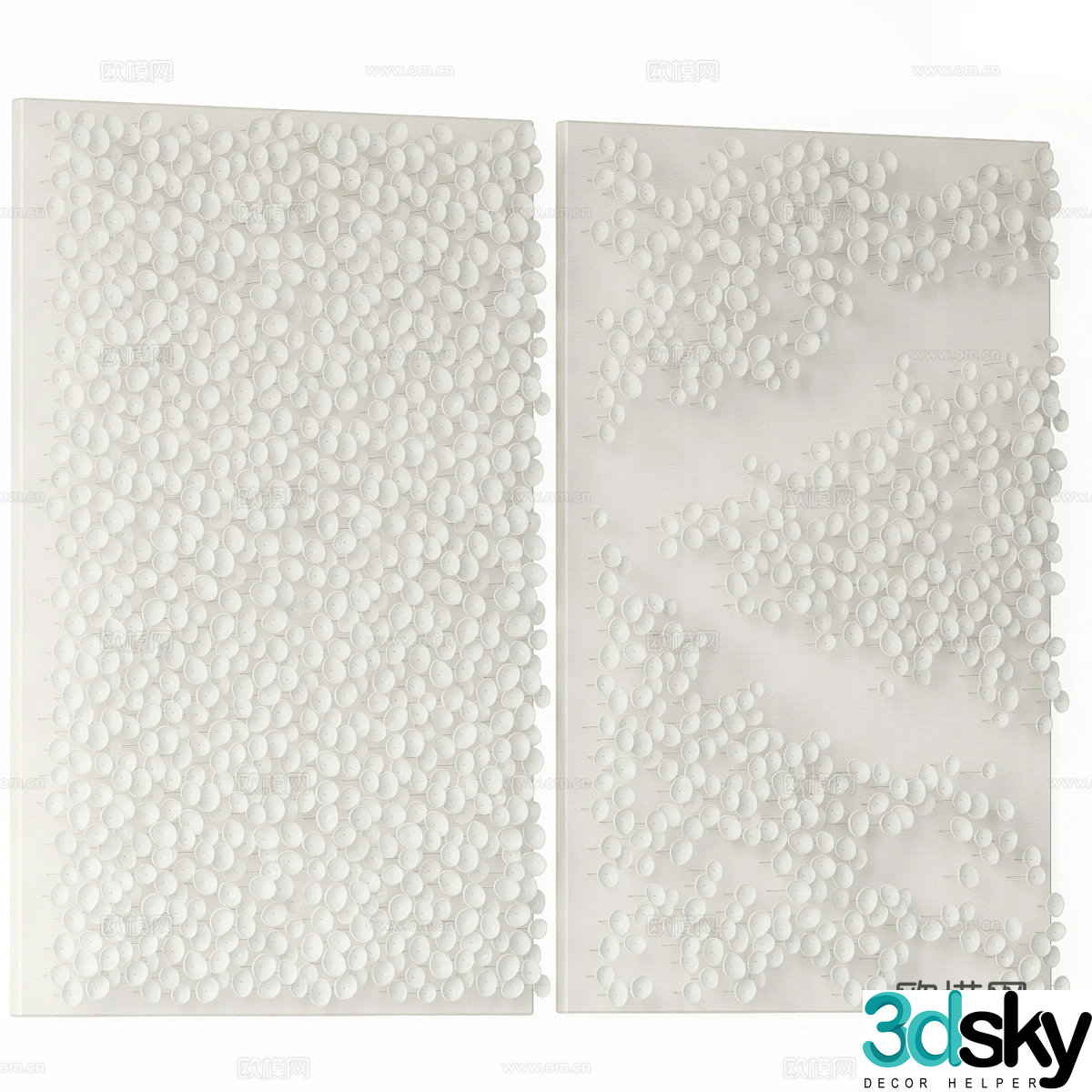 Modern minimalist nail board nail wall pendant 3D model