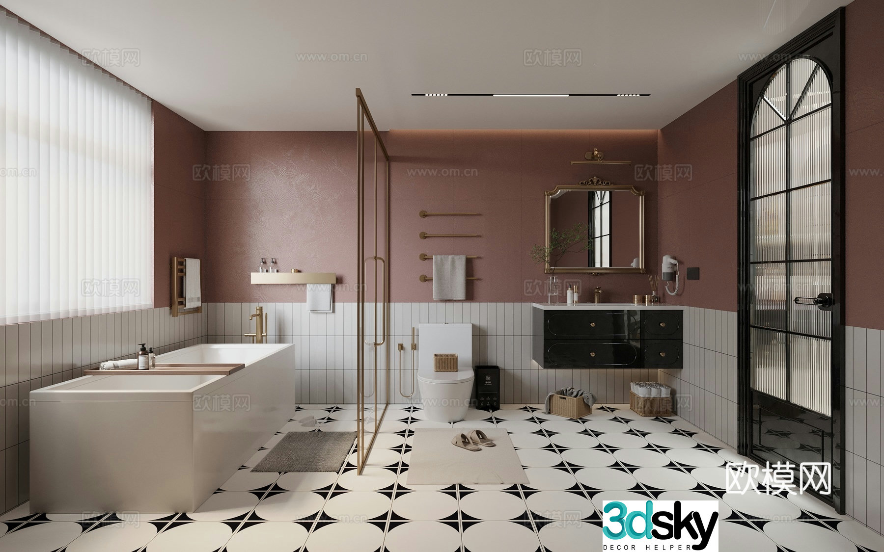 French bathroom 3d model