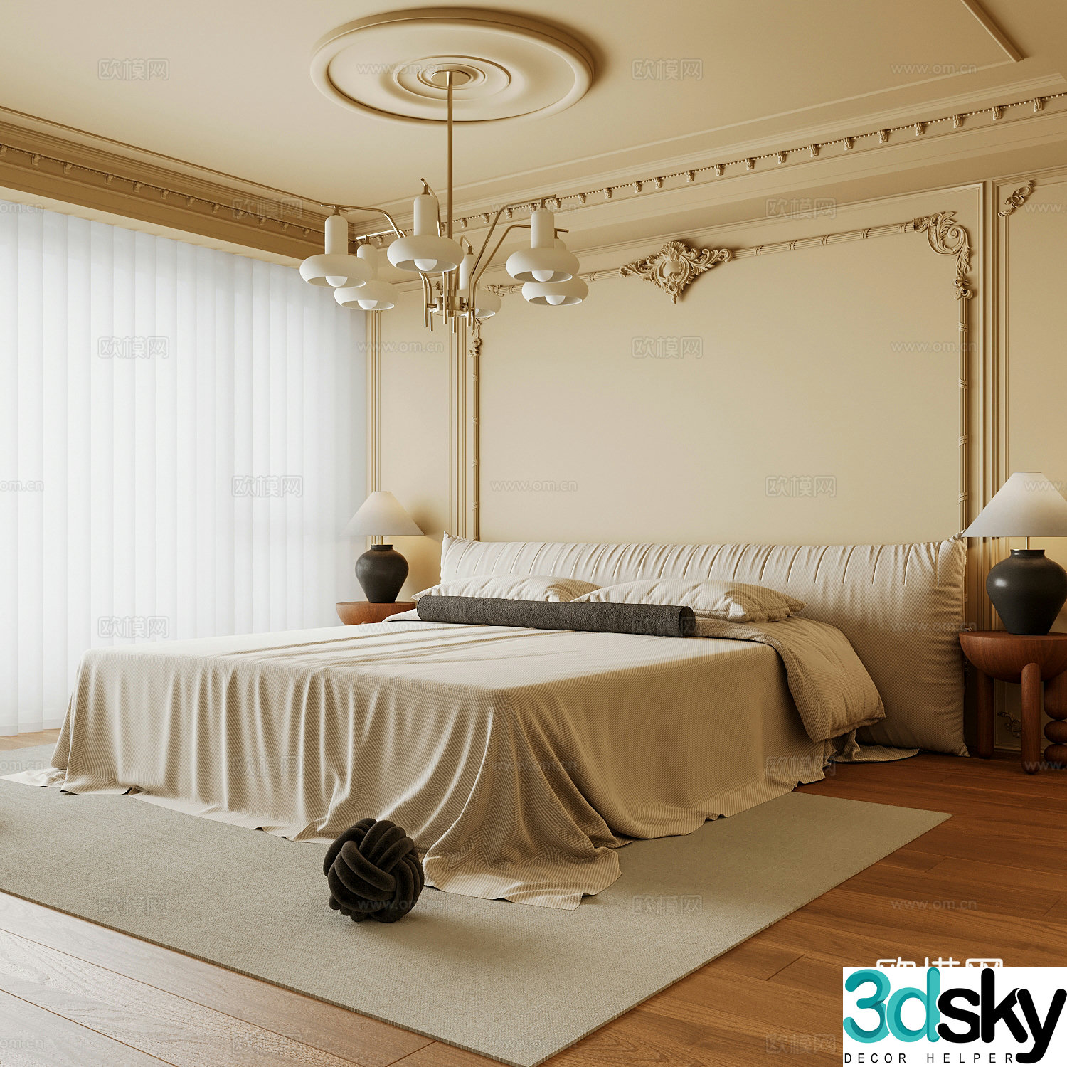 Wasabi Middle Ages Home Bedroom Wasabi Wind Bedroom Secondary Bedroom Master Bedroom Bathroom Window Bedroom 3D Model