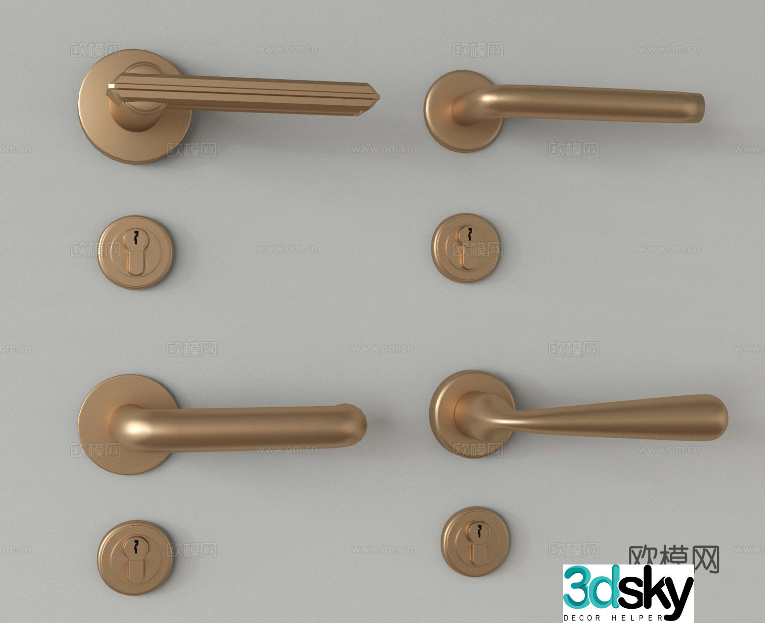 Door handle handle 3d model