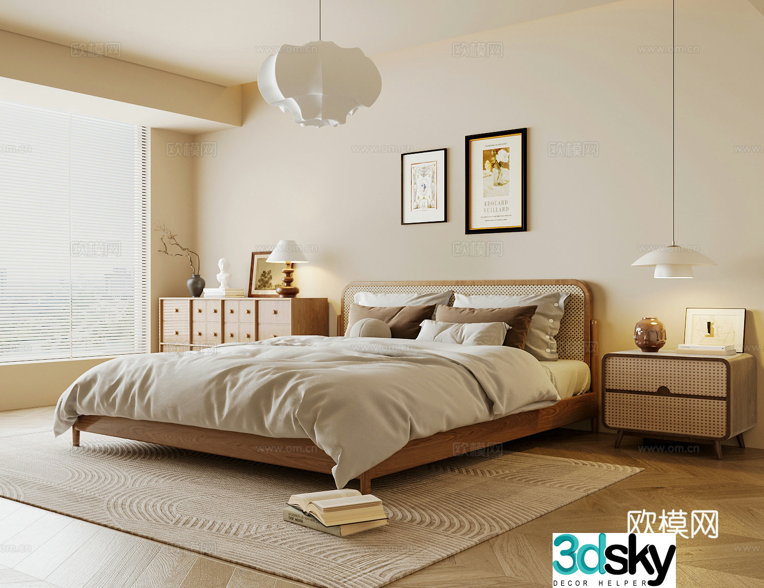 Wasabi Middle Ages Home Bedroom Wasabi Wind Bedroom Secondary Bedroom Master Bedroom Bathroom Window Bedroom 3D Model