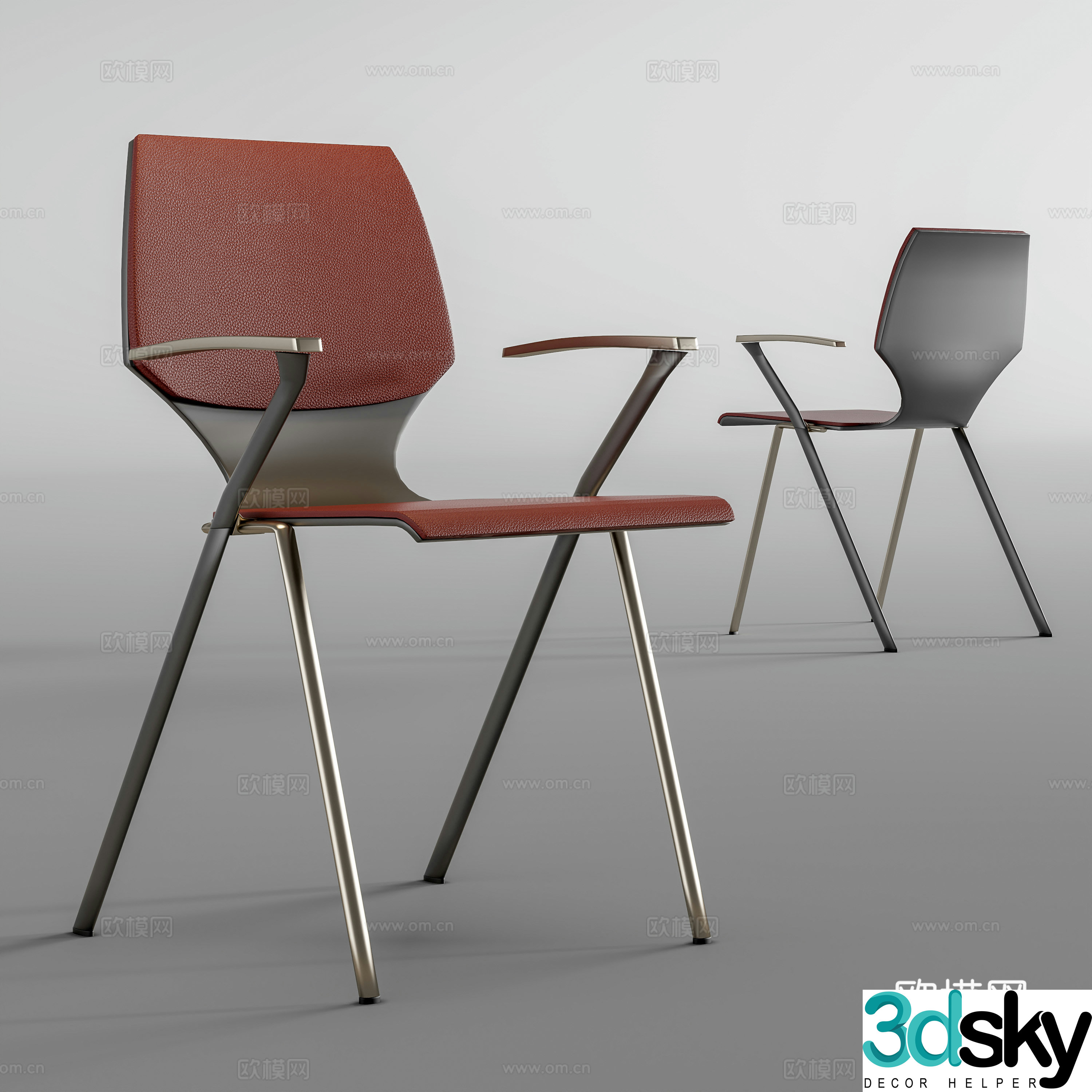 Modern single chair 3d model