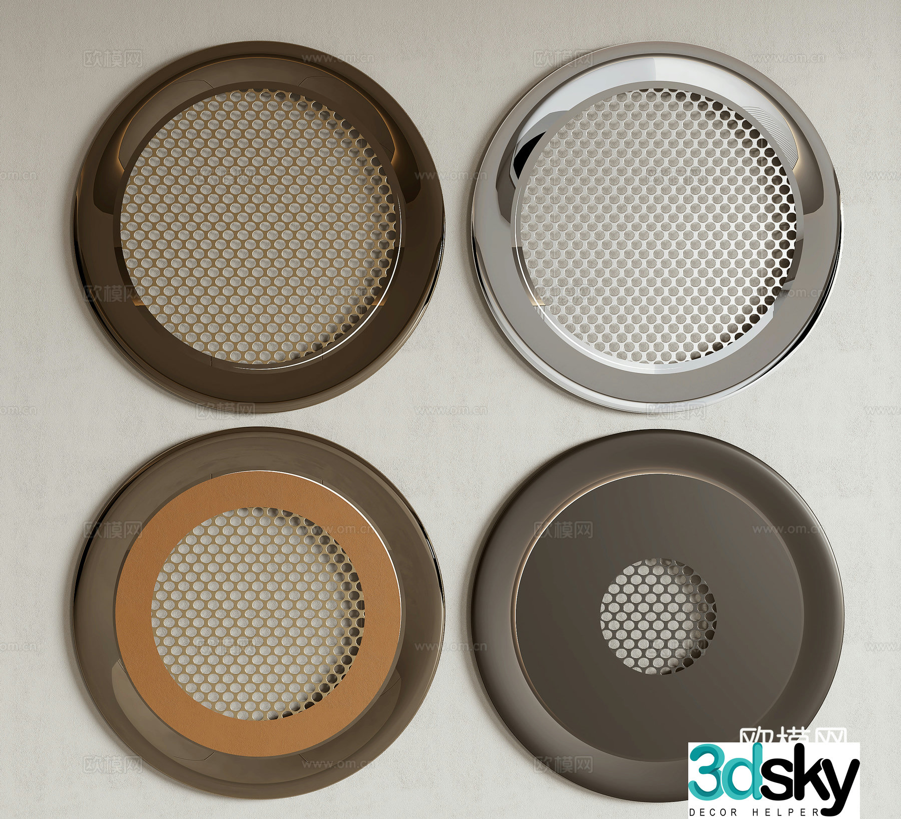 Modern wall decoration pendant 3D model
