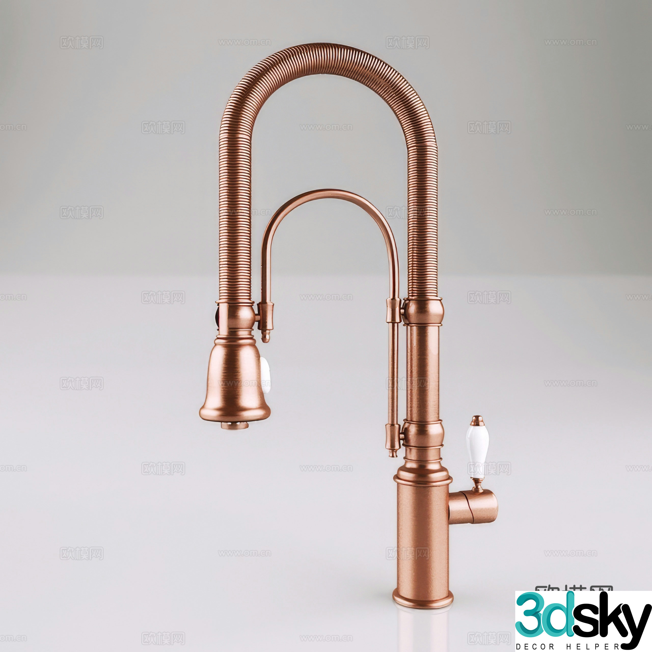 European faucet American high-pressure faucet vegetable washing faucet pull-out kitchen faucet 3D model