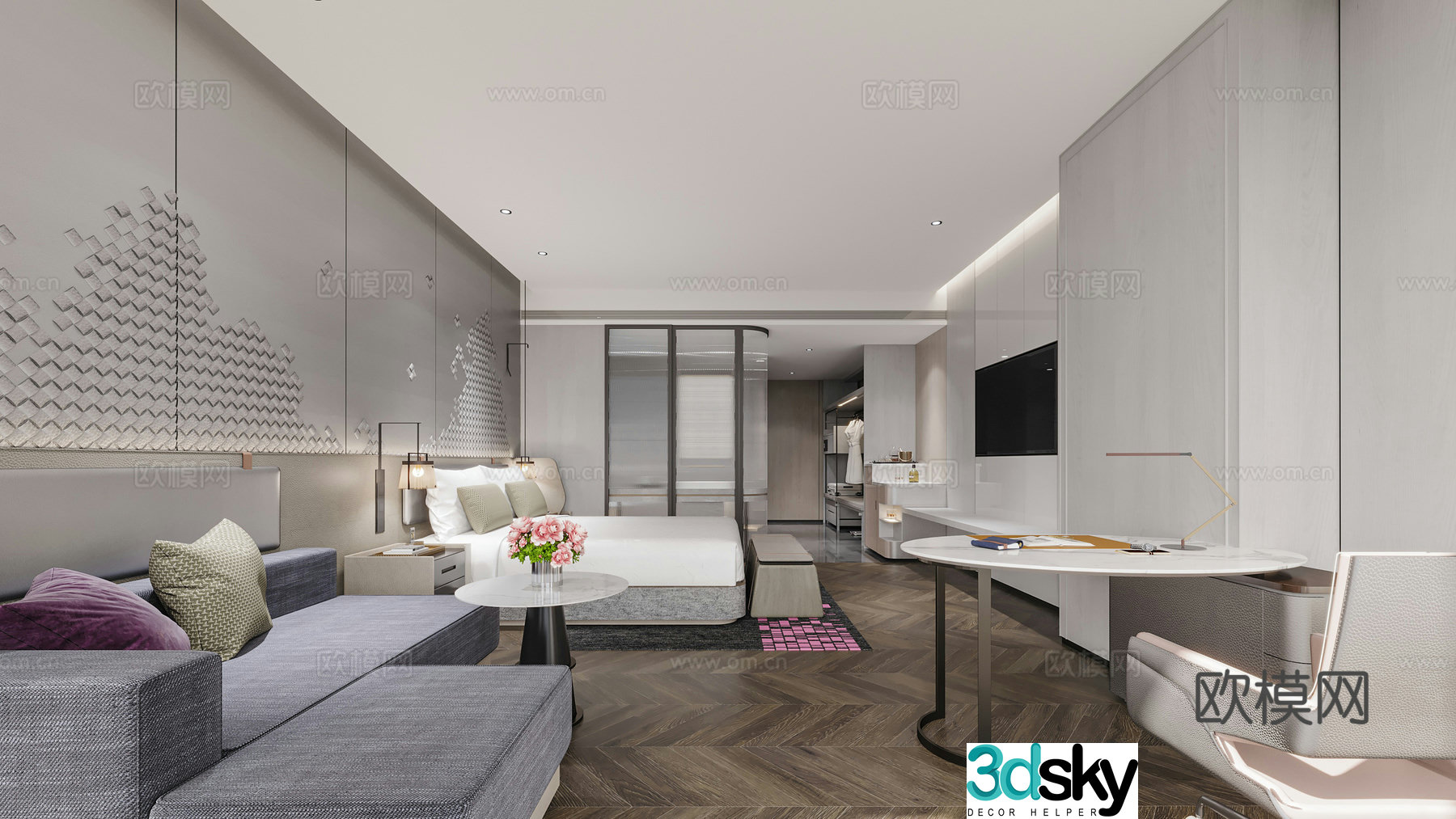 CCD Hotel Room Bathroom 3D Model