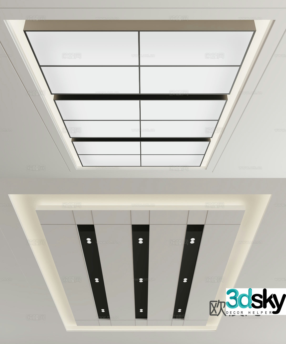 Modern ceiling 3d model