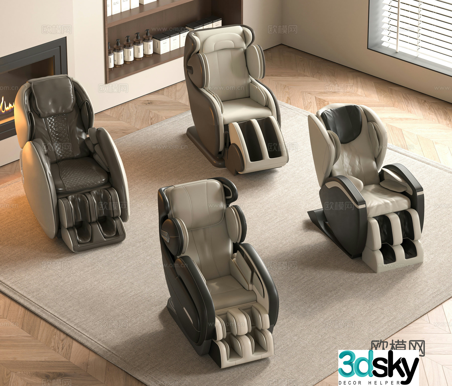 Modern massage chair massage sofa 3d model