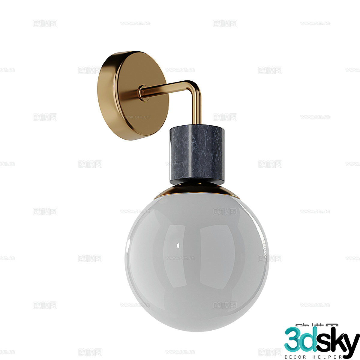 Modern simple and light luxury wall lamp Wall lamp Simple and light luxury wall lamp 3D model