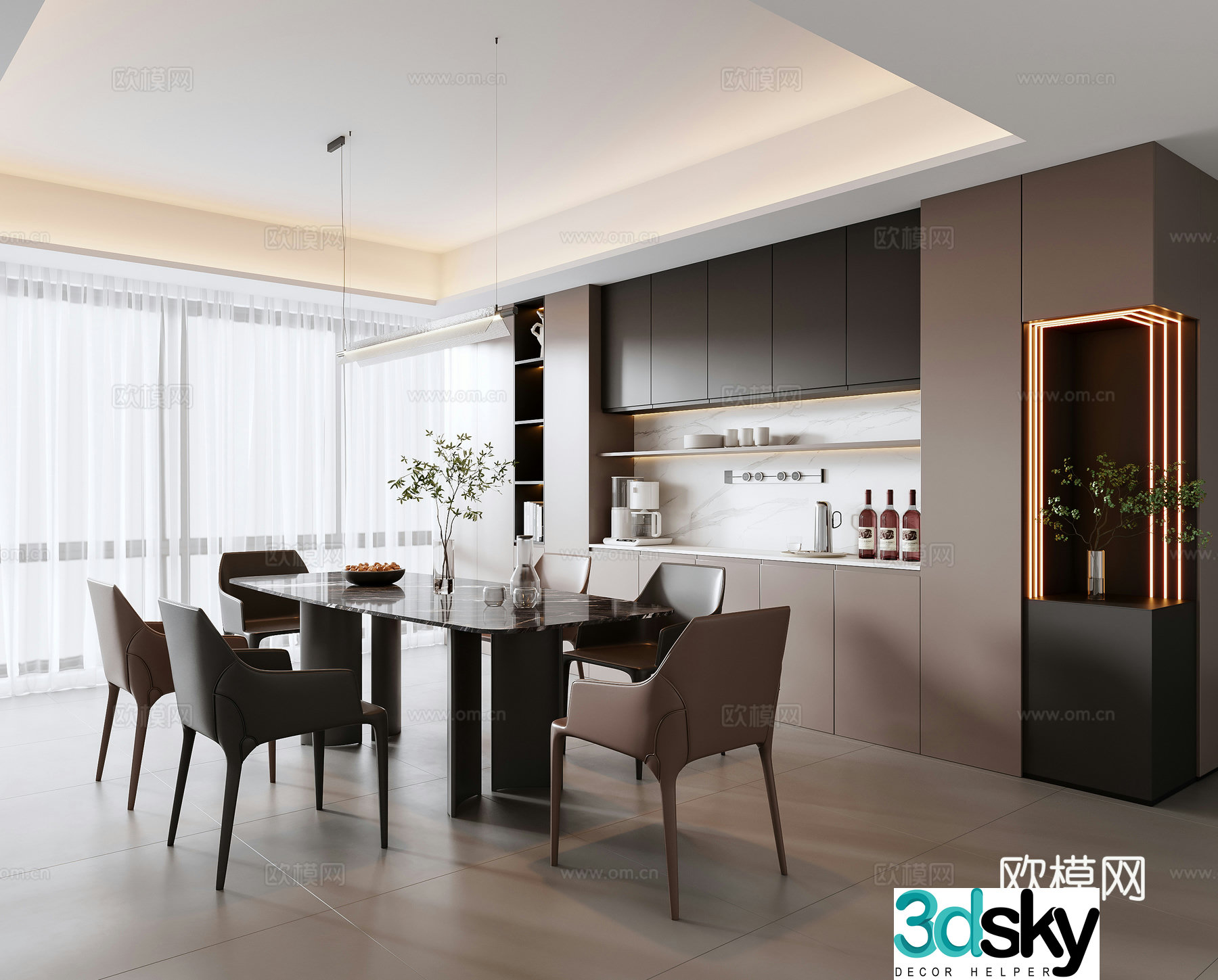 Italian restaurant 3d model