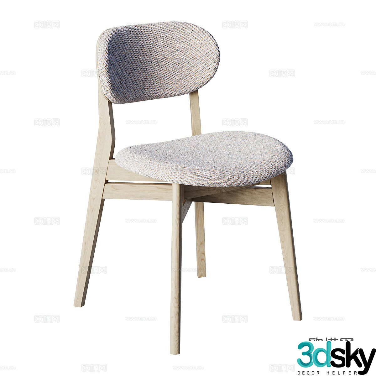 New Chinese single chair 3D model