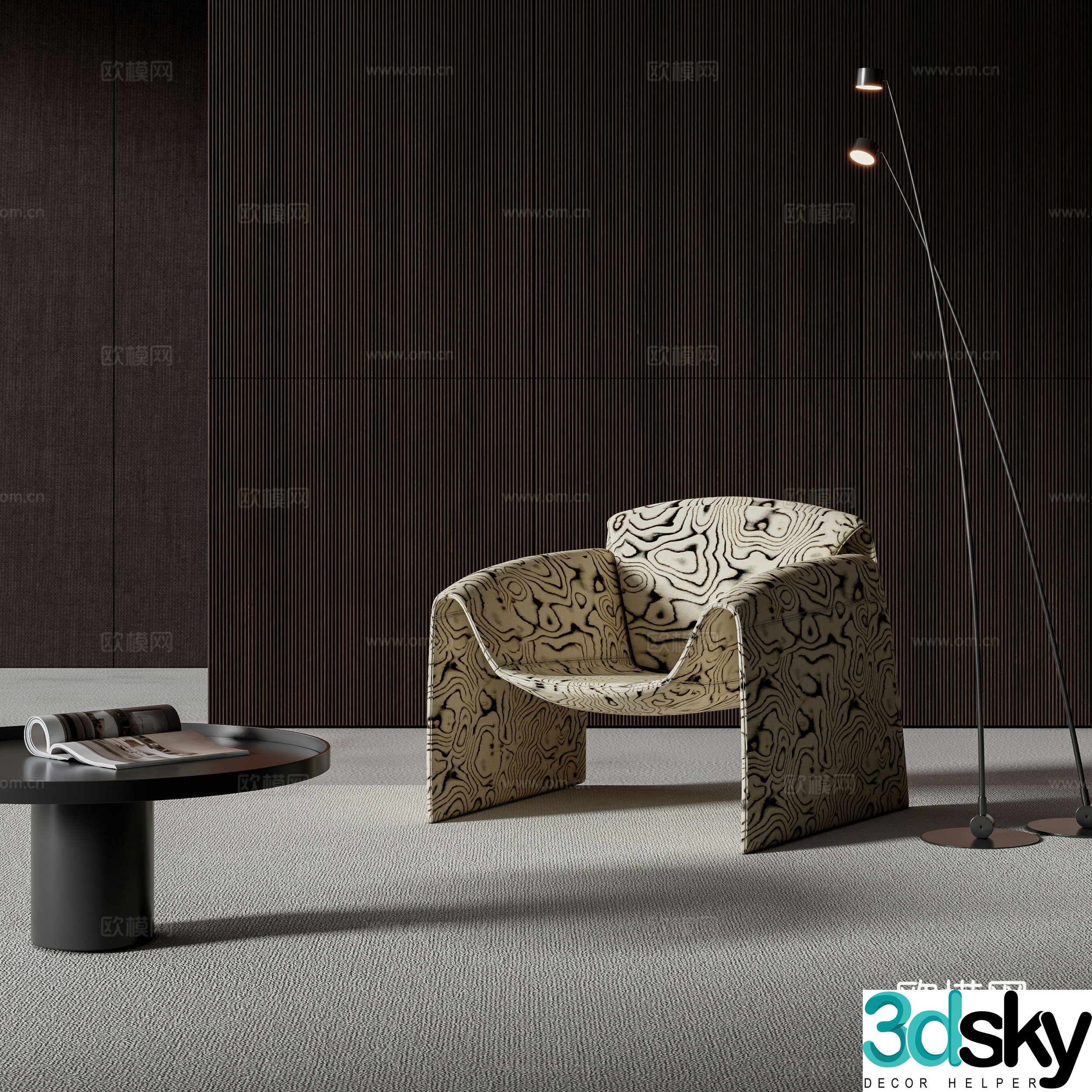 Modern leisure chair 3d model