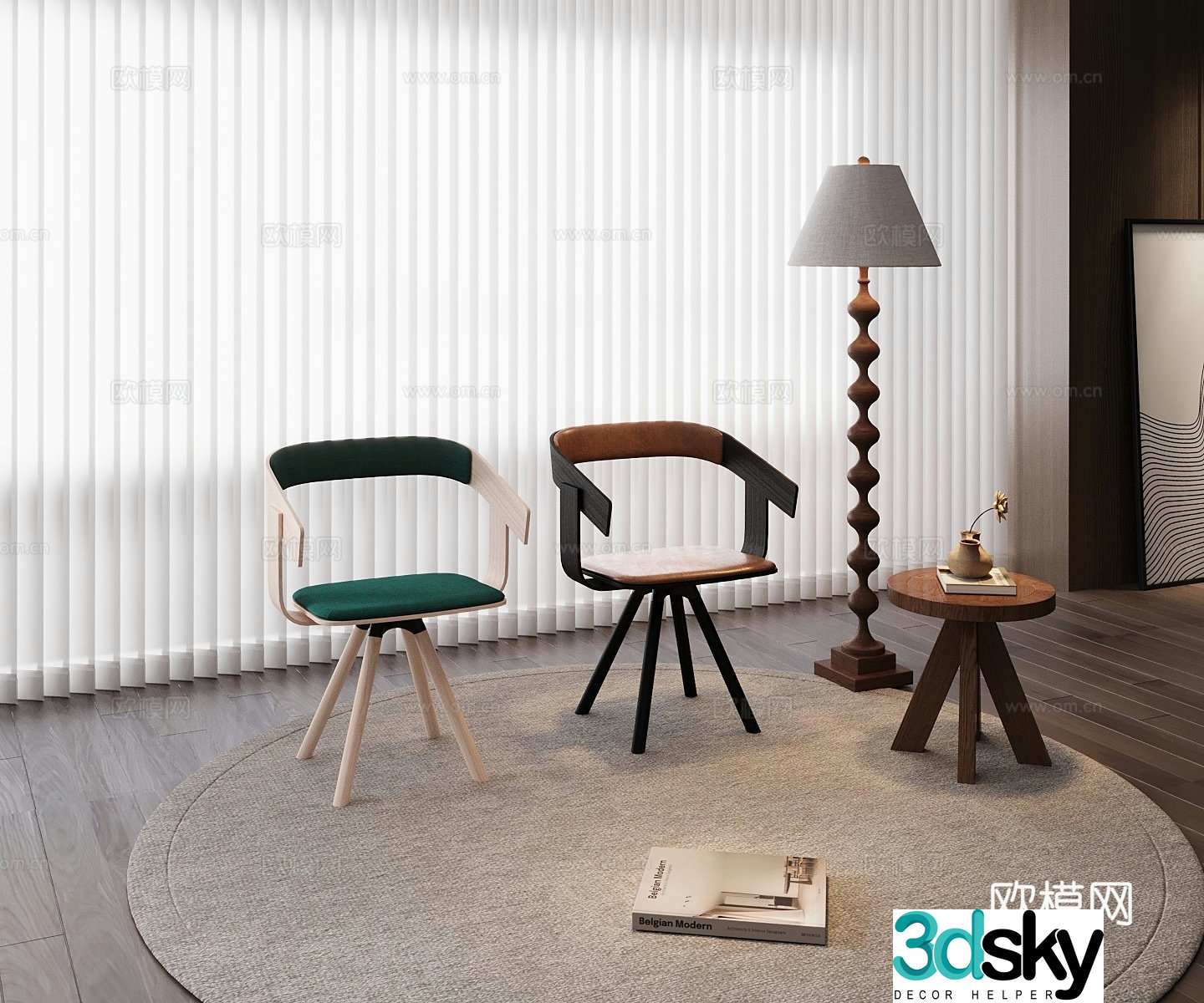 Modern leisure chair 3d model