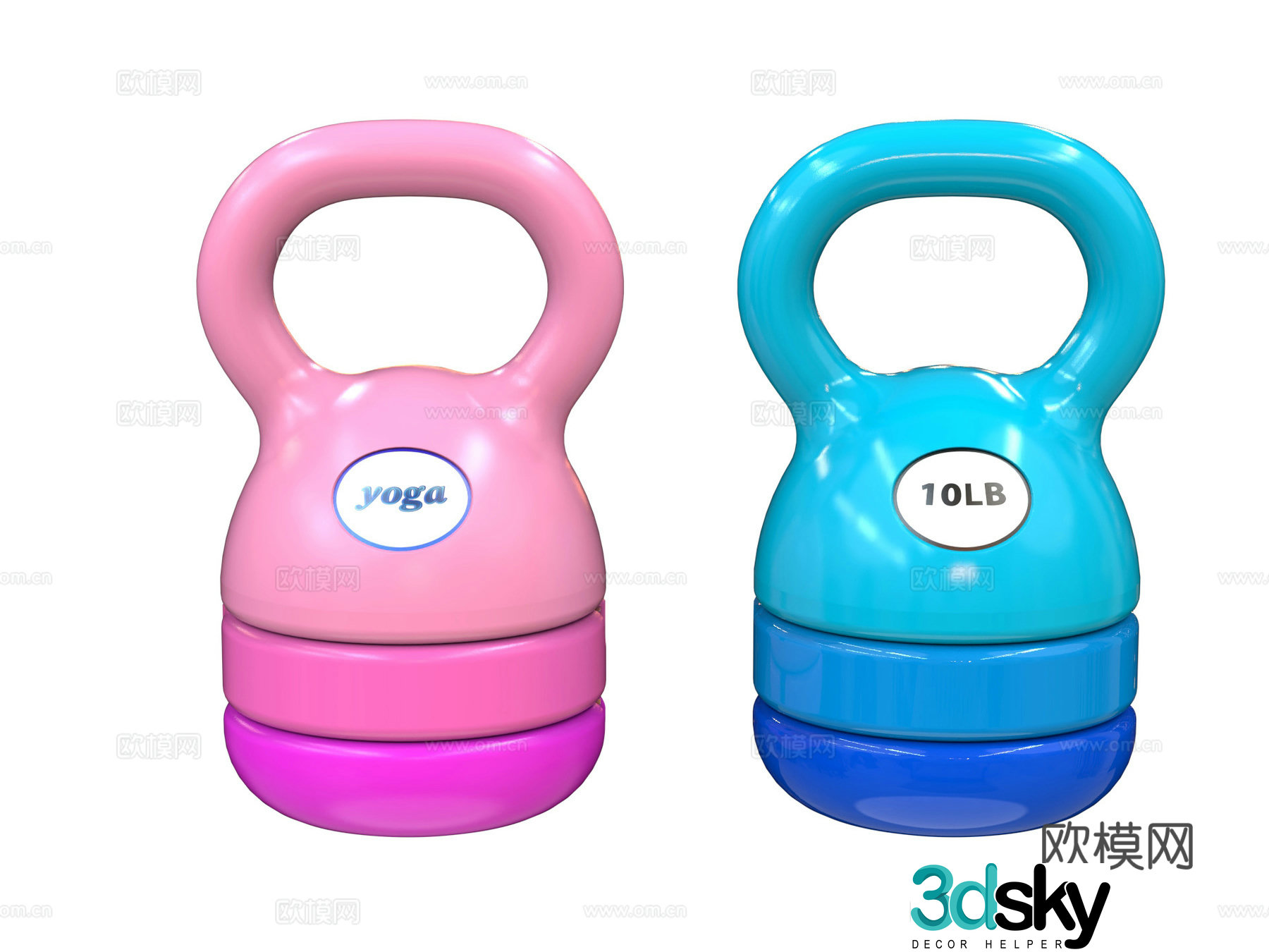 Kettlebell Fitness Equipment Yoga Supplies Sports Equipment 3D Model