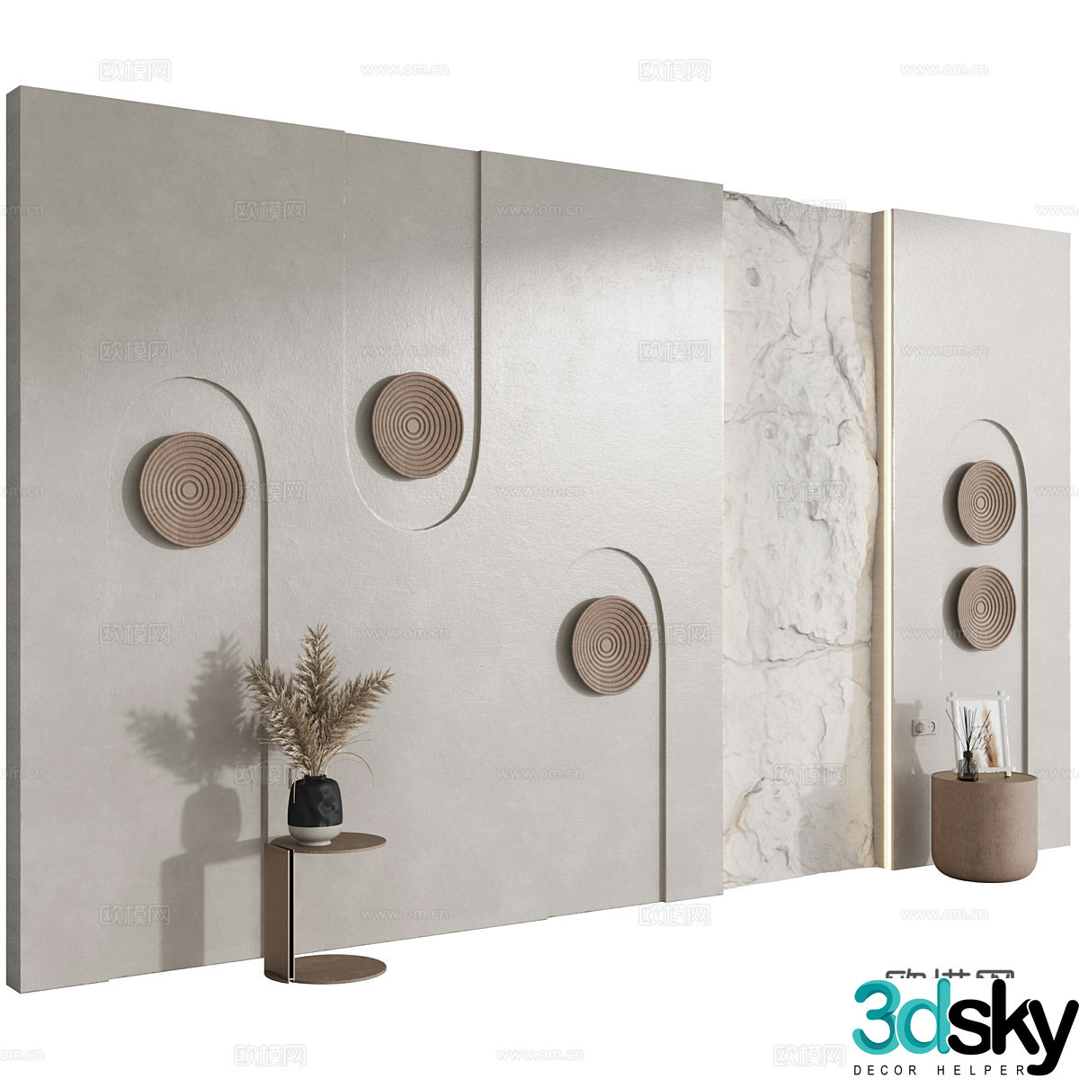 Background wall 3d model