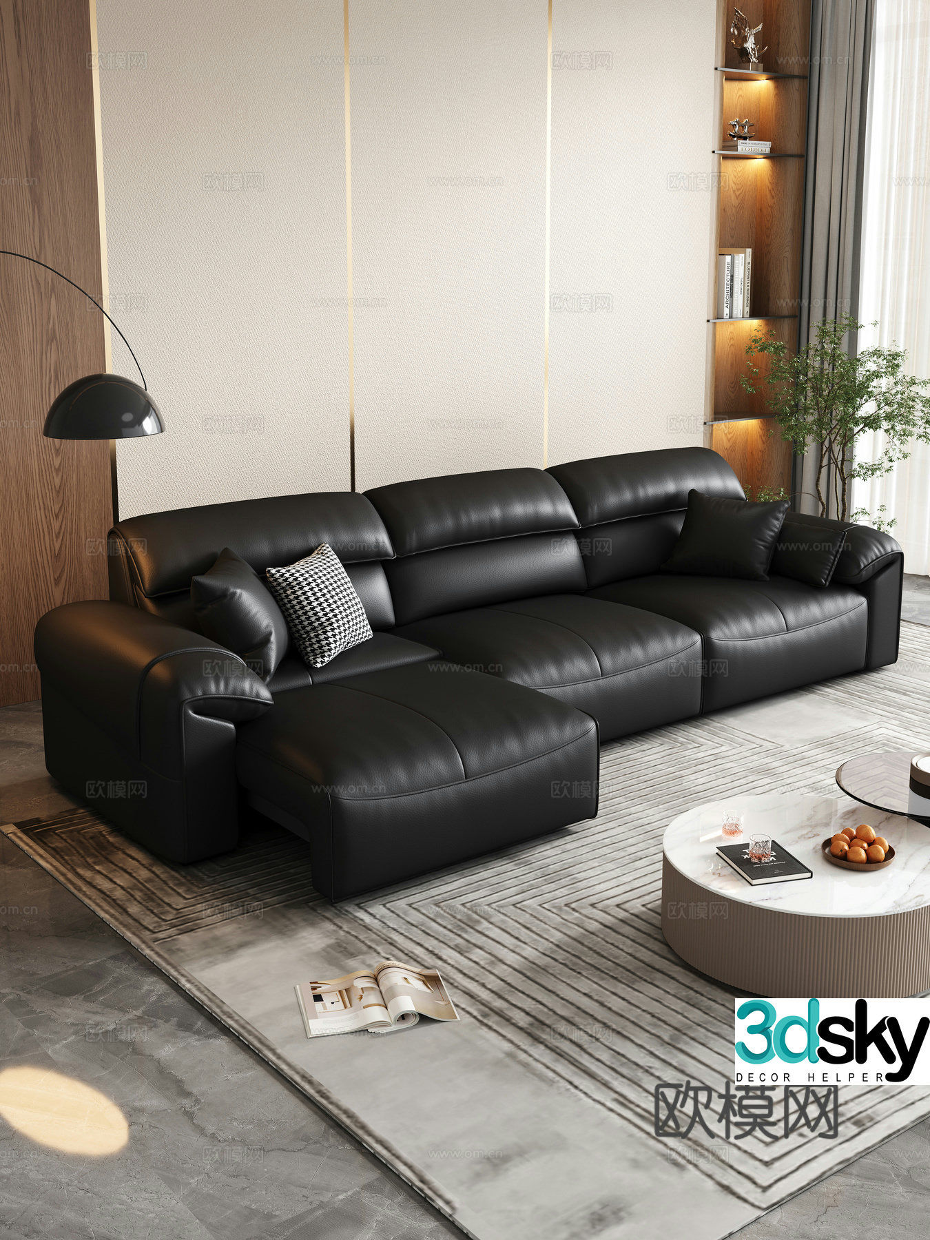 Modern functional sofa 3d model