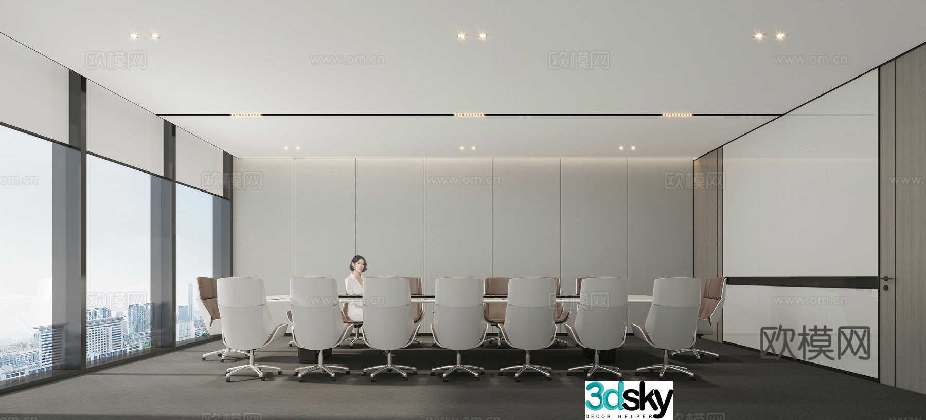 Modern conference room 3d model